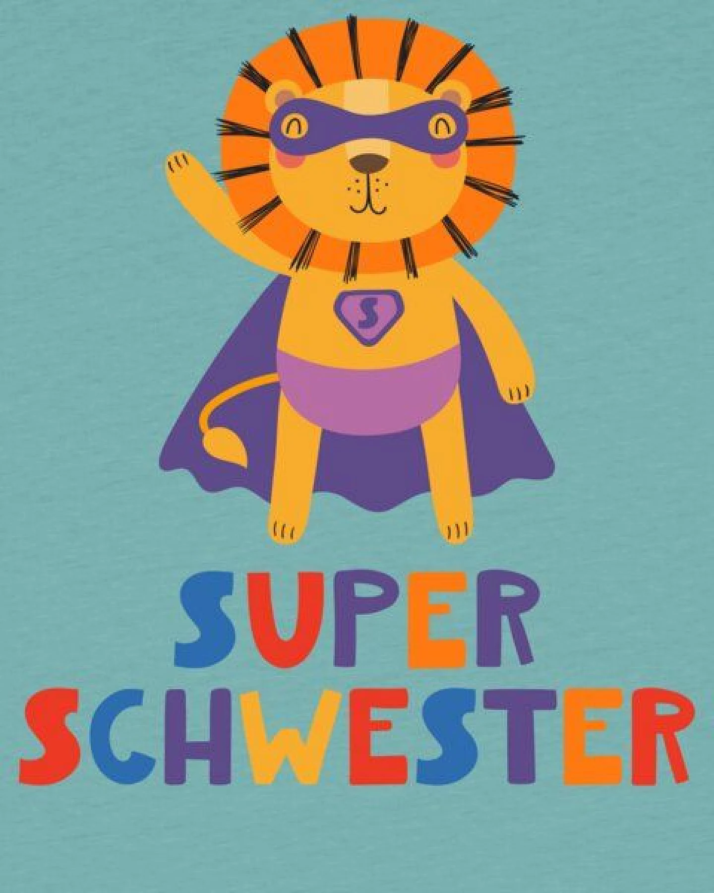 watabout.kids T-Shirt Kinder Löwe Superschwester – Ansicht 2