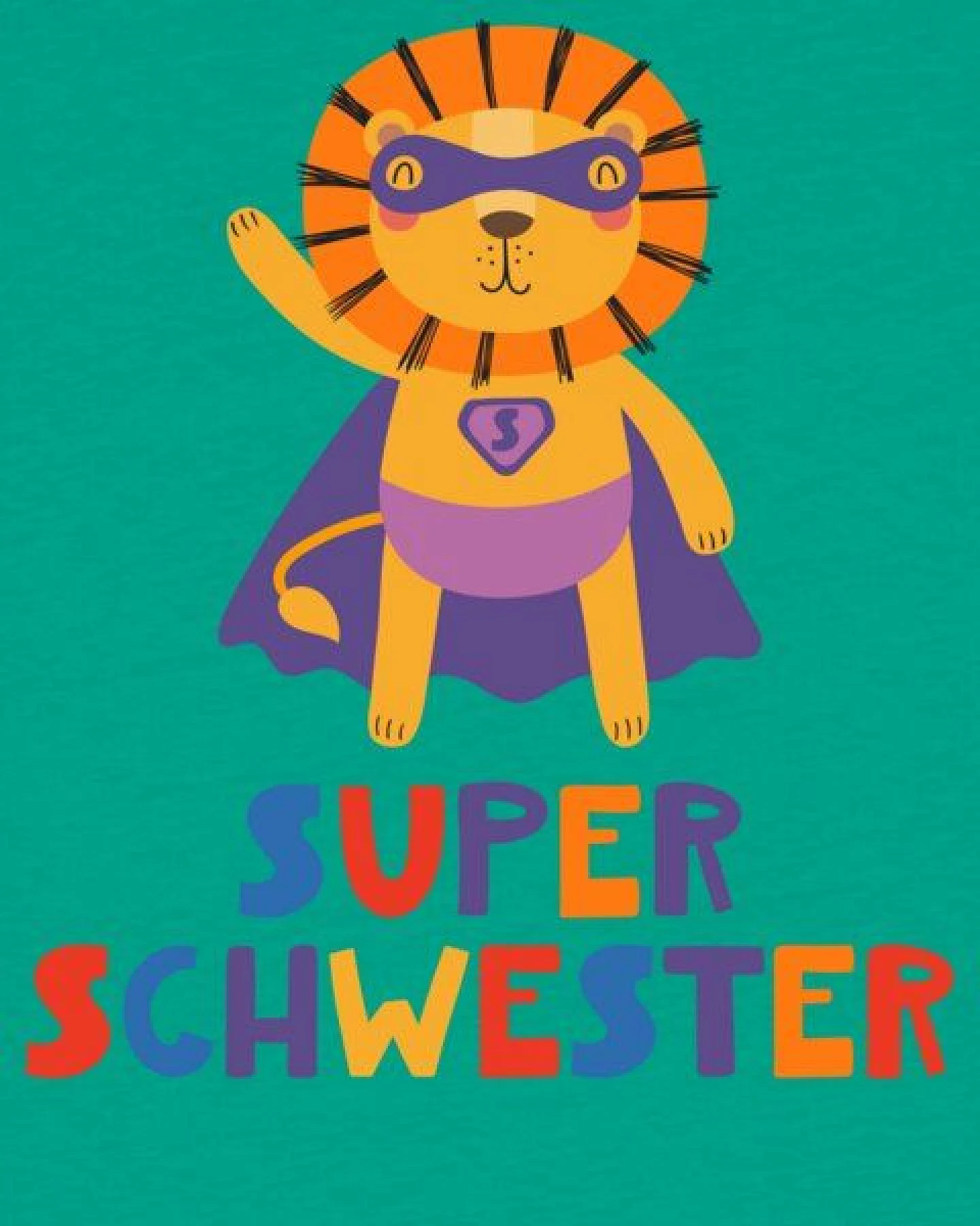 watabout.kids T-Shirt Kinder Löwe Superschwester – Ansicht 2