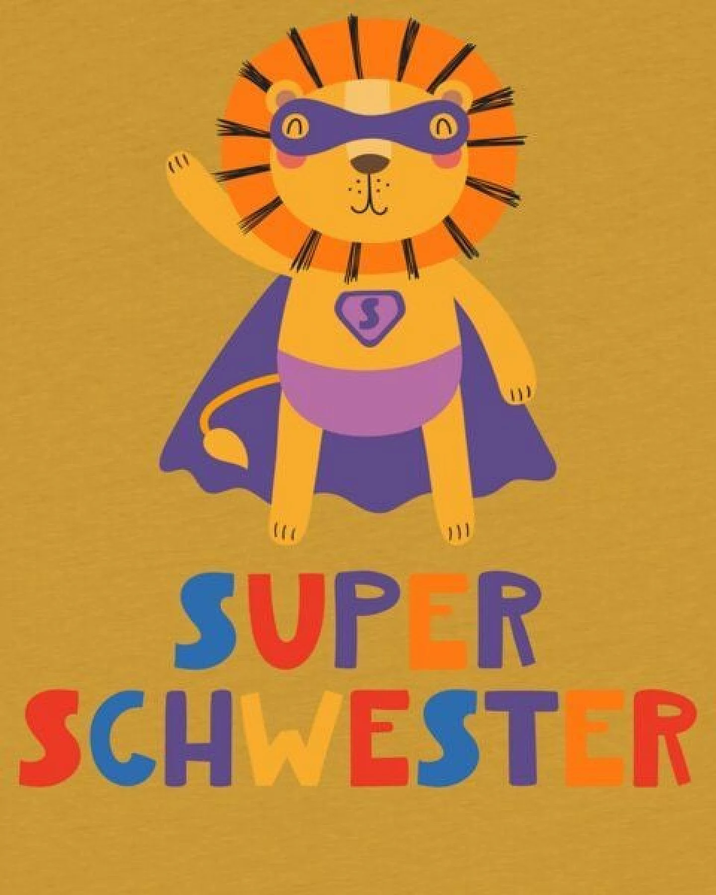 watabout.kids T-Shirt Kinder Löwe Superschwester – Ansicht 2