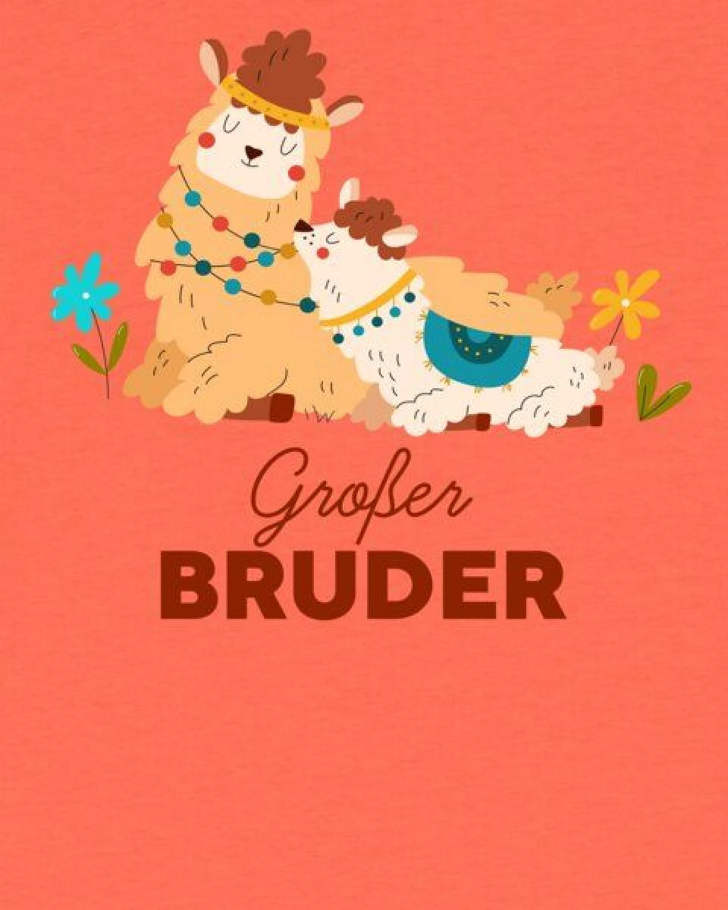 watabout.kids T-Shirt Kinder Lama Großer Bruder – Ansicht 2