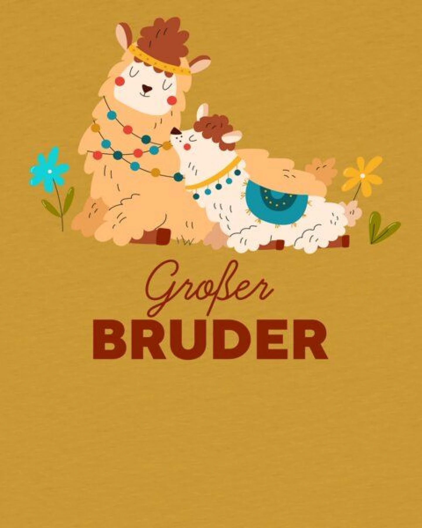 watabout.kids T-Shirt Kinder Lama Großer Bruder – Ansicht 2