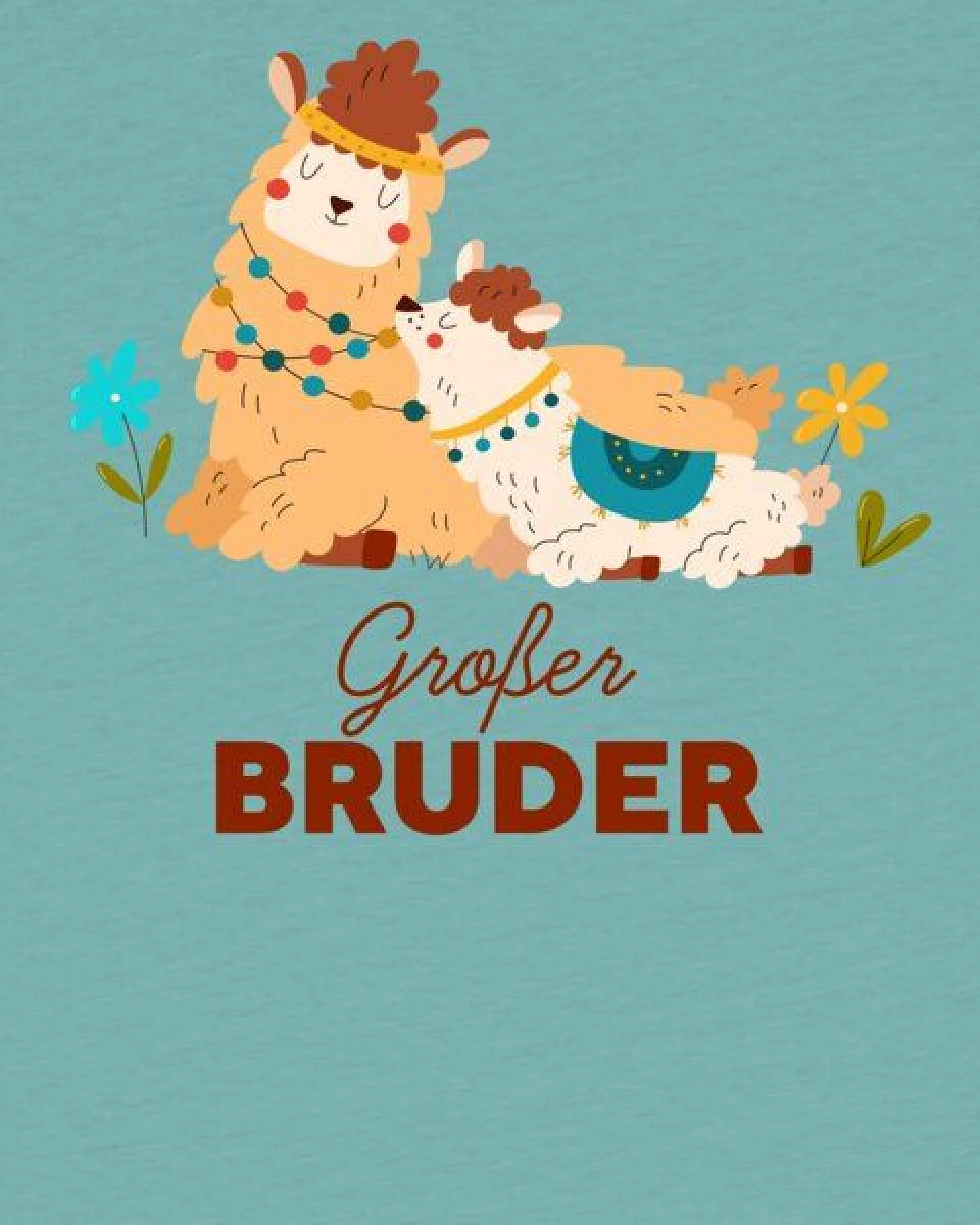 watabout.kids T-Shirt Kinder Lama Großer Bruder – Ansicht 2