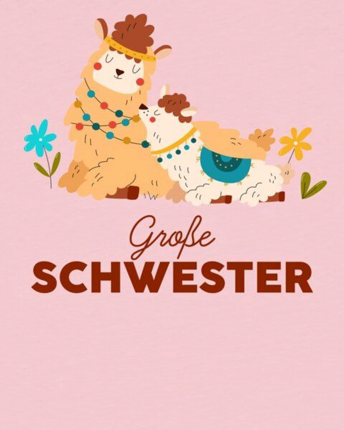 watabout.kids T-Shirt Kinder Lama Große Schwester – Ansicht 2