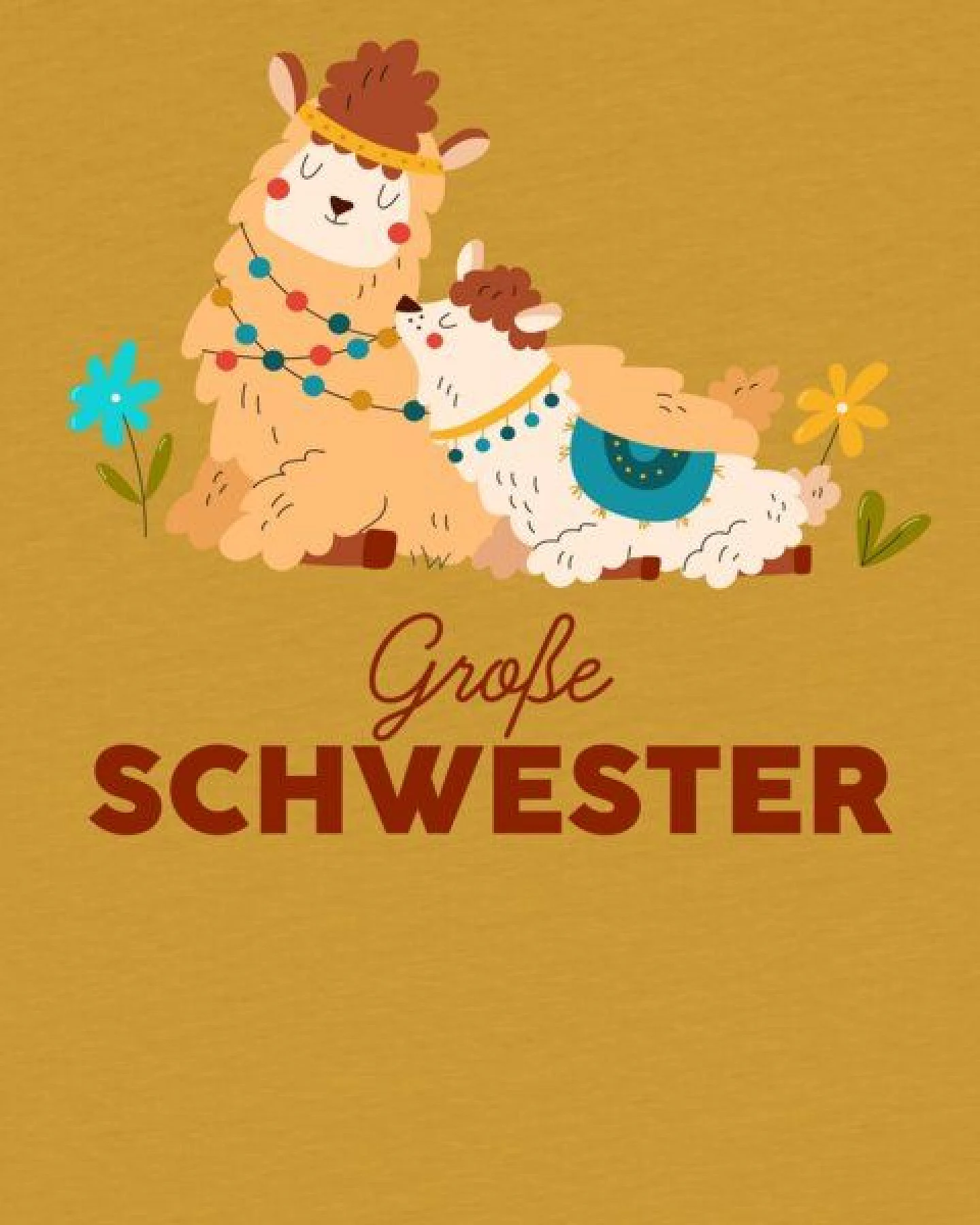 watabout.kids T-Shirt Kinder Lama Große Schwester – Ansicht 2