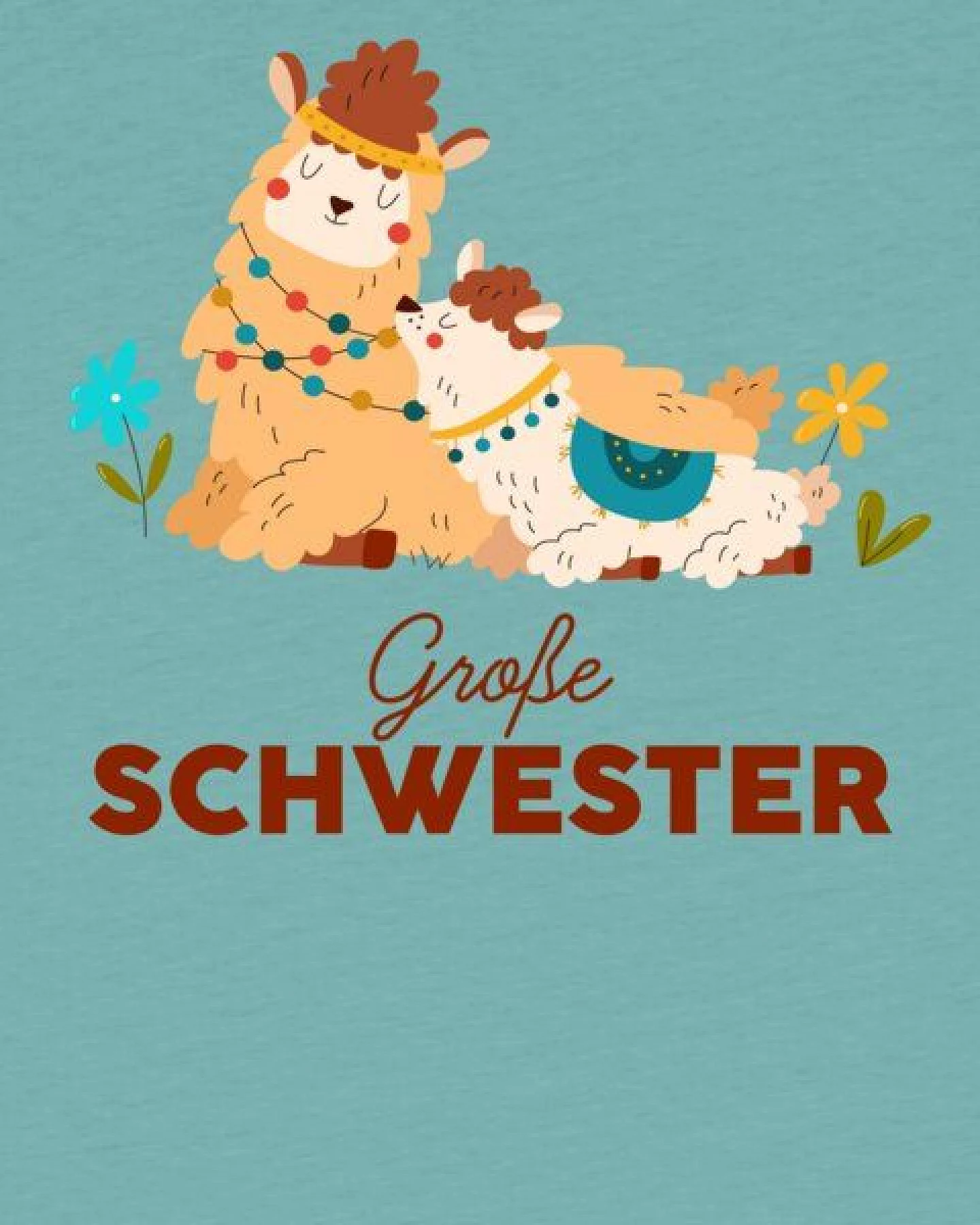 watabout.kids T-Shirt Kinder Lama Große Schwester – Ansicht 2