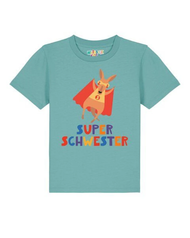 watabout.kids T-Shirt Kinder Känguru Superschwester