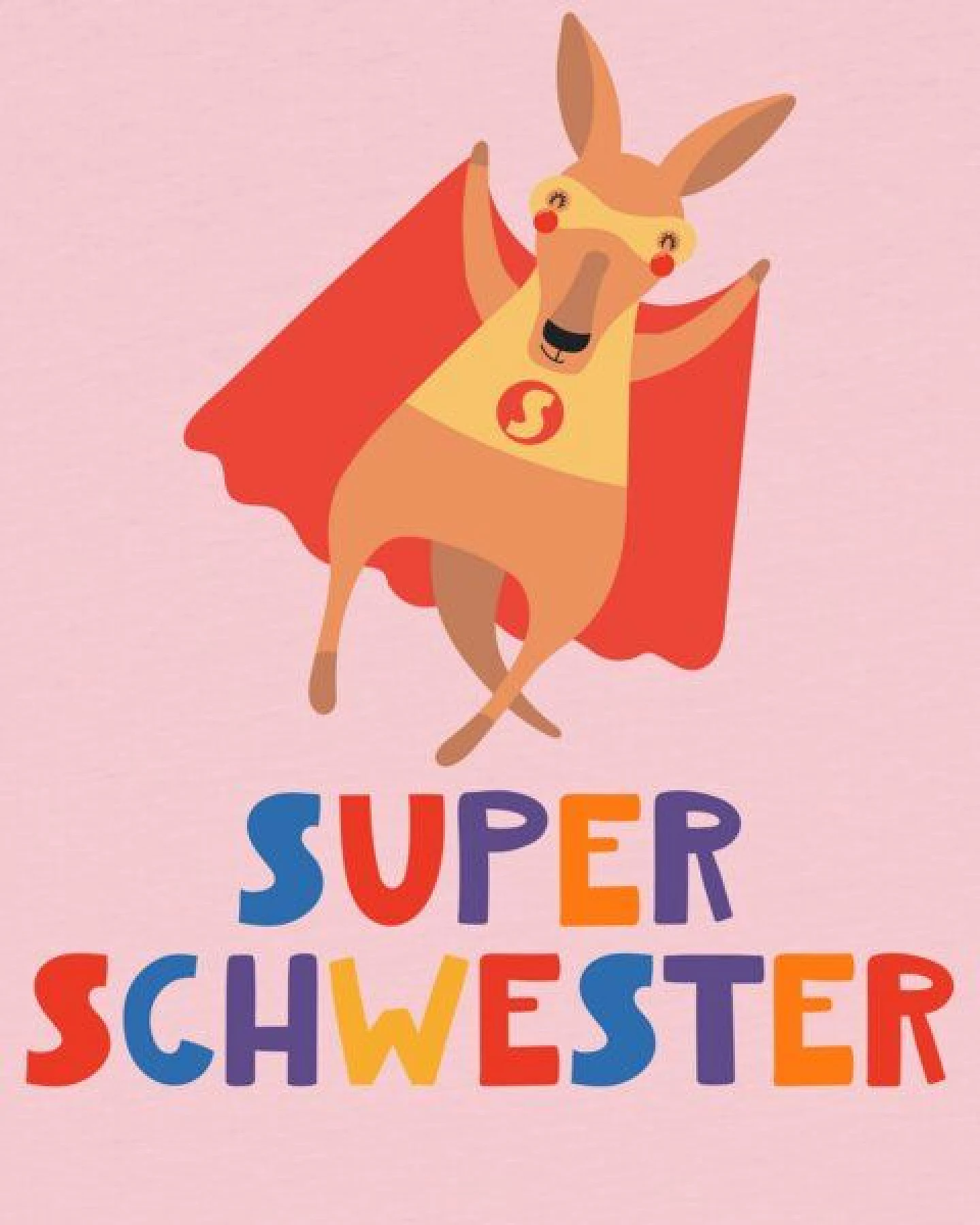watabout.kids T-Shirt Kinder Känguru Superschwester – Ansicht 2