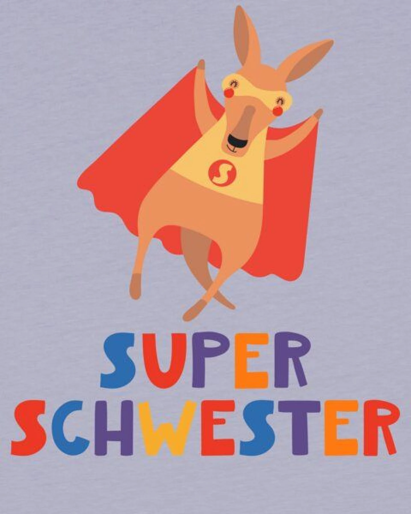 watabout.kids T-Shirt Kinder Känguru Superschwester – Ansicht 2