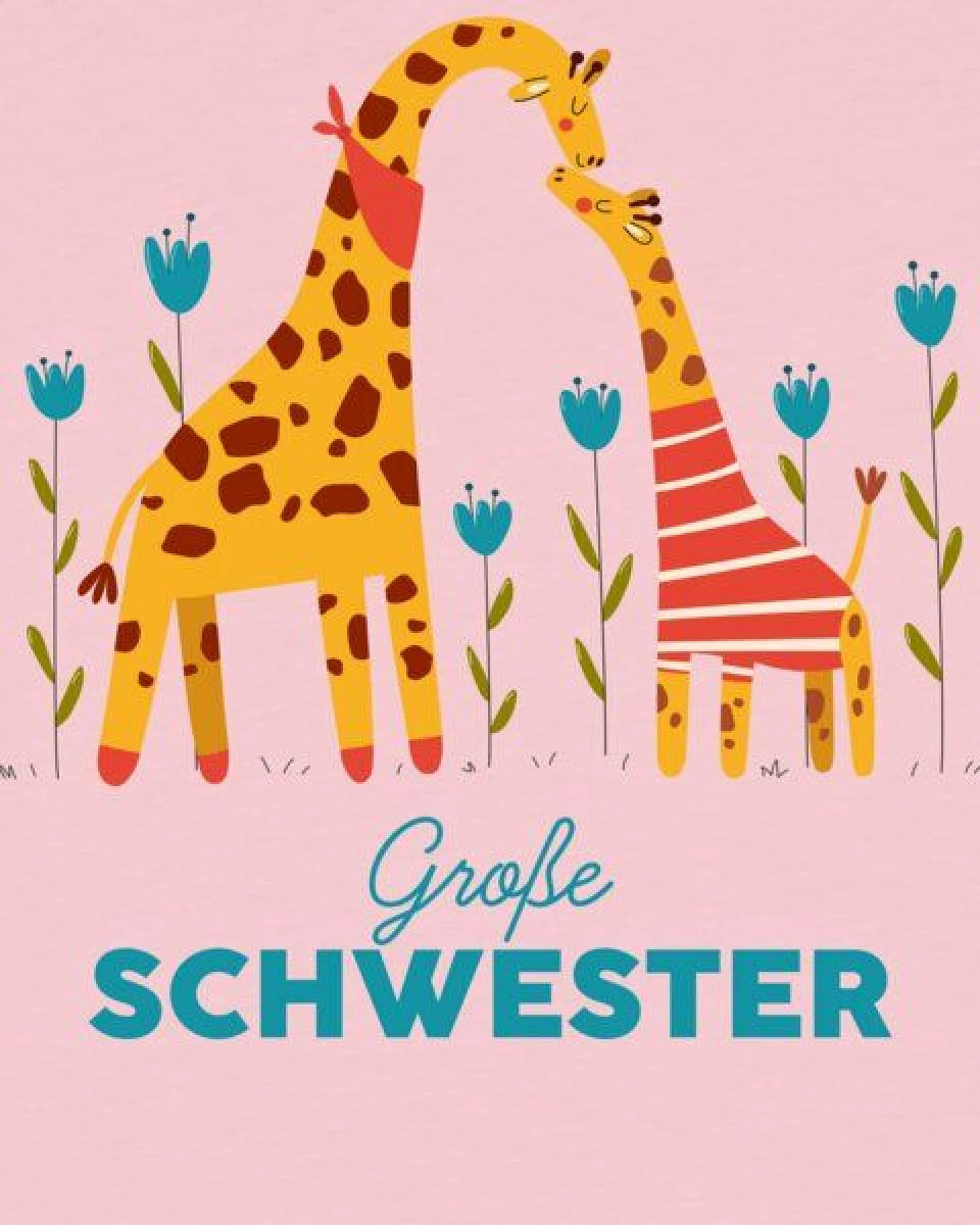 watabout.kids T-Shirt Kinder Giraffe Große Schwester – Ansicht 2
