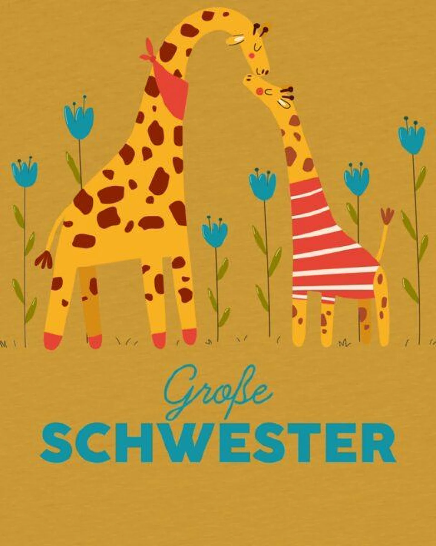 watabout.kids T-Shirt Kinder Giraffe Große Schwester – Ansicht 2