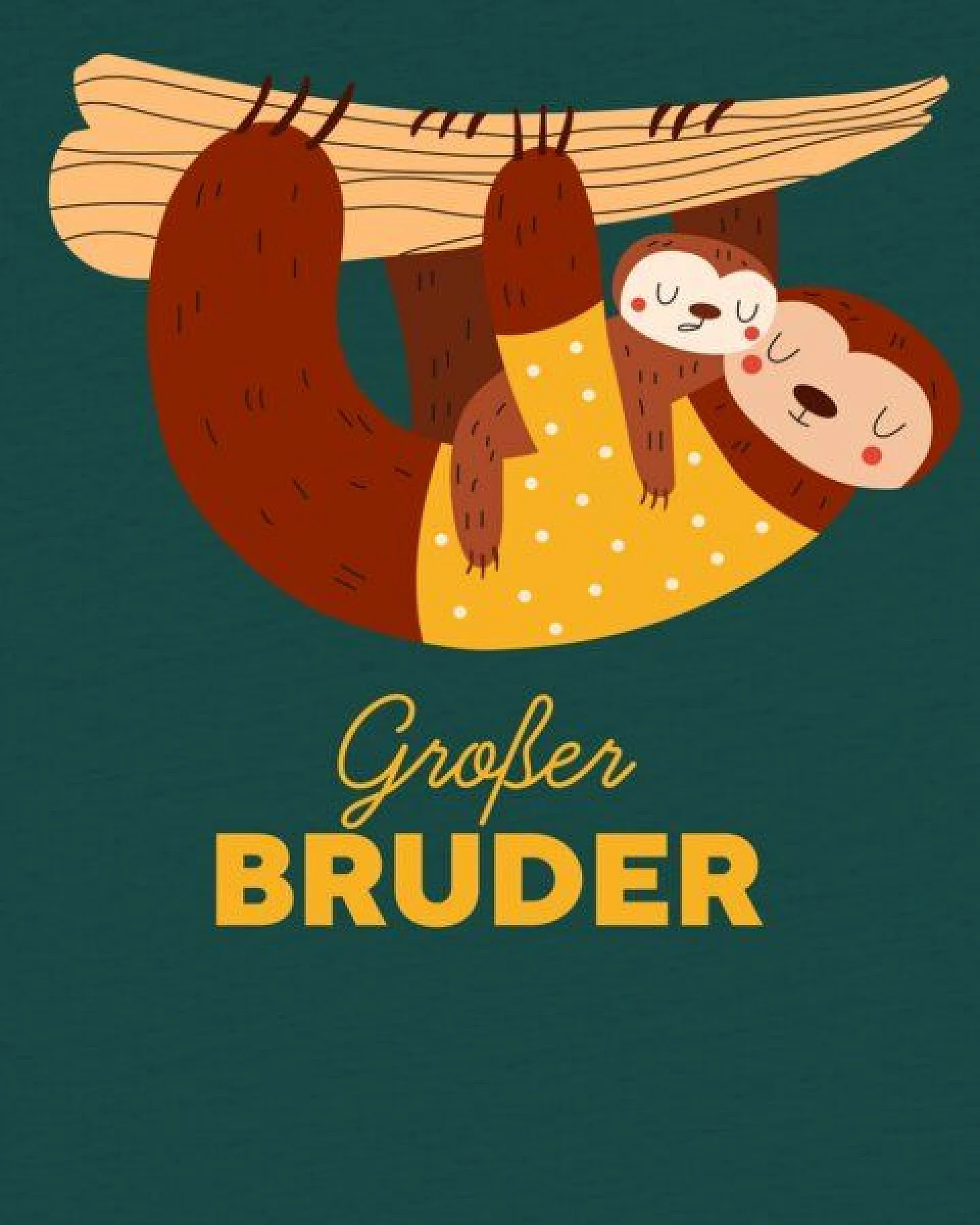 watabout.kids T-Shirt Kinder Faultier Großer Bruder – Ansicht 2