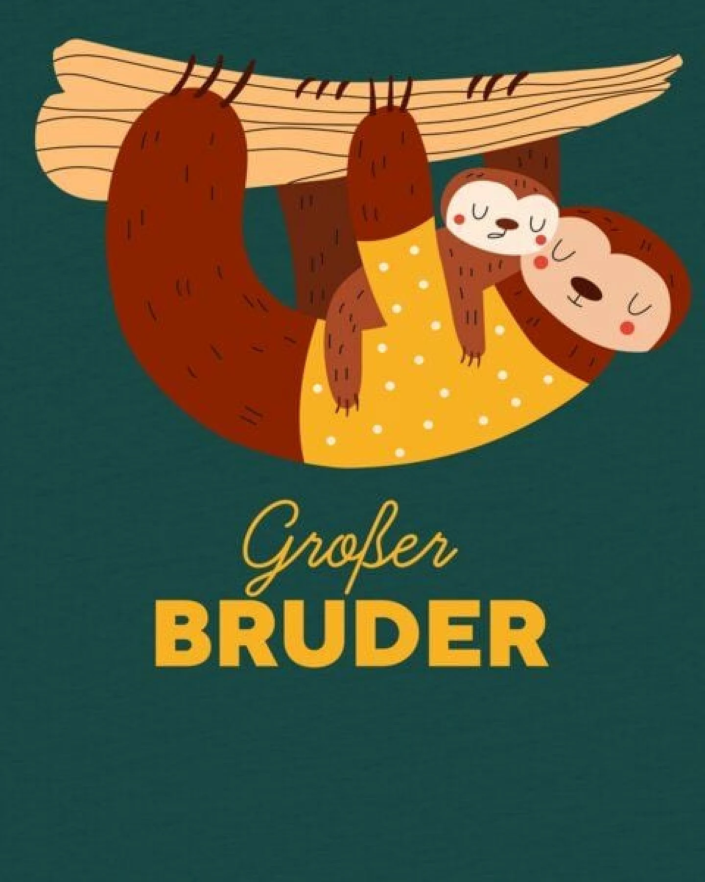 watabout.kids T-Shirt Kinder Faultier Großer Bruder – Ansicht 2