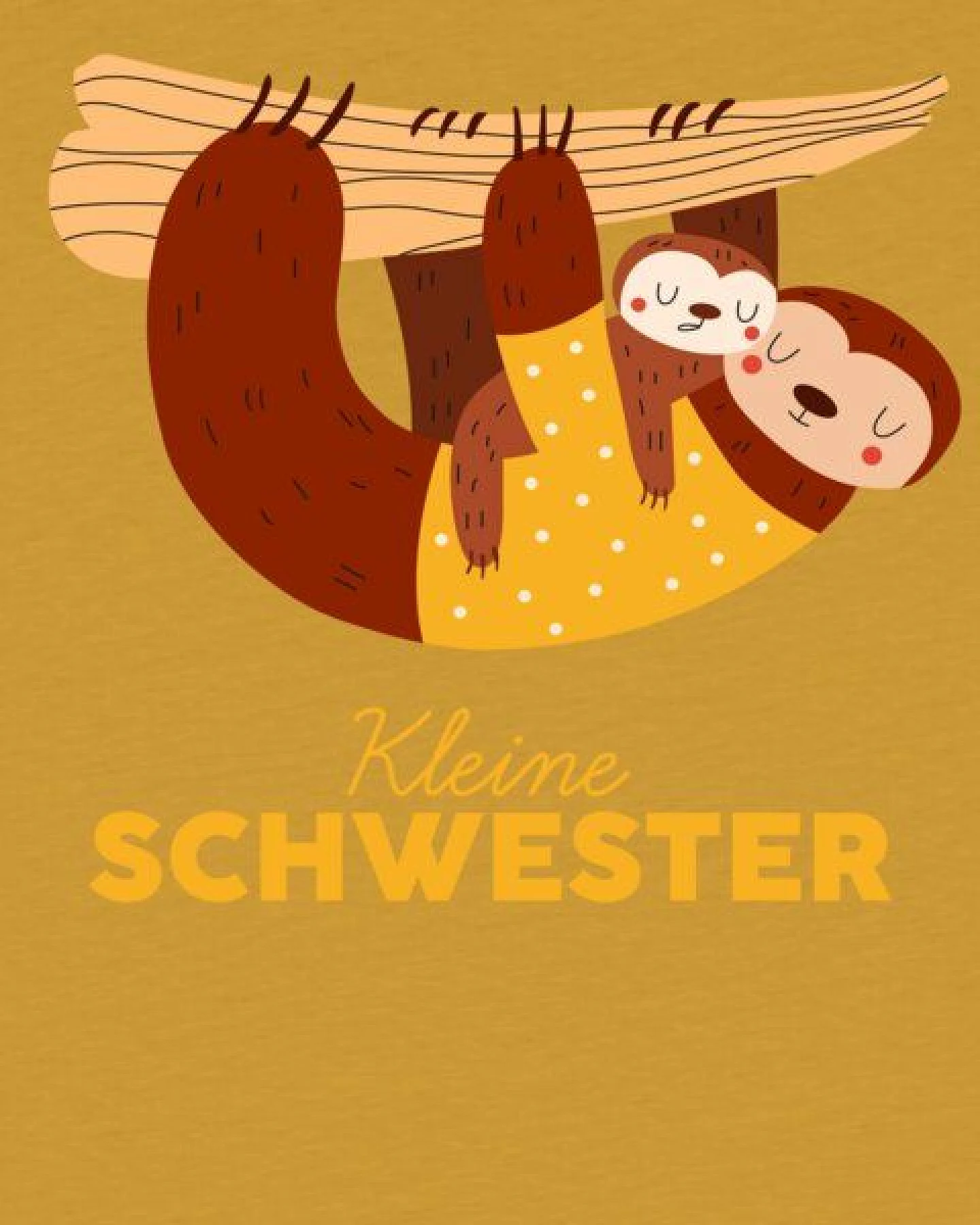 watabout.kids T-Shirt Kinder Faultier Kleine Schwester – Ansicht 2