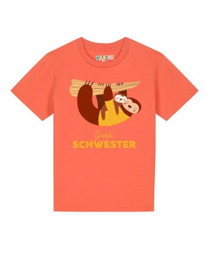 watabout.kids T-Shirt Kinder Faultier Große Schwester
