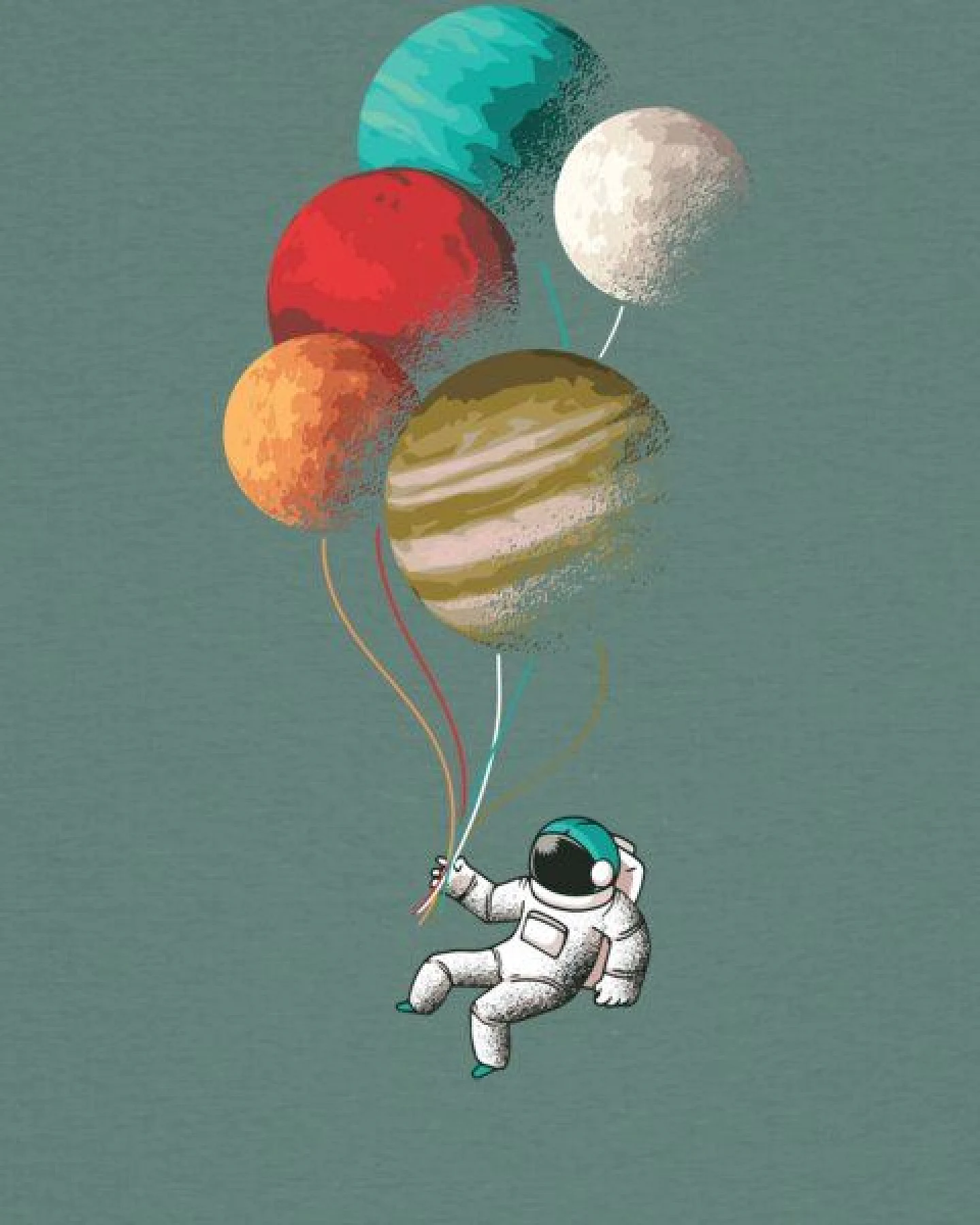 watapparel T-Shirt Frauen Balloon Spaceman – Ansicht 3