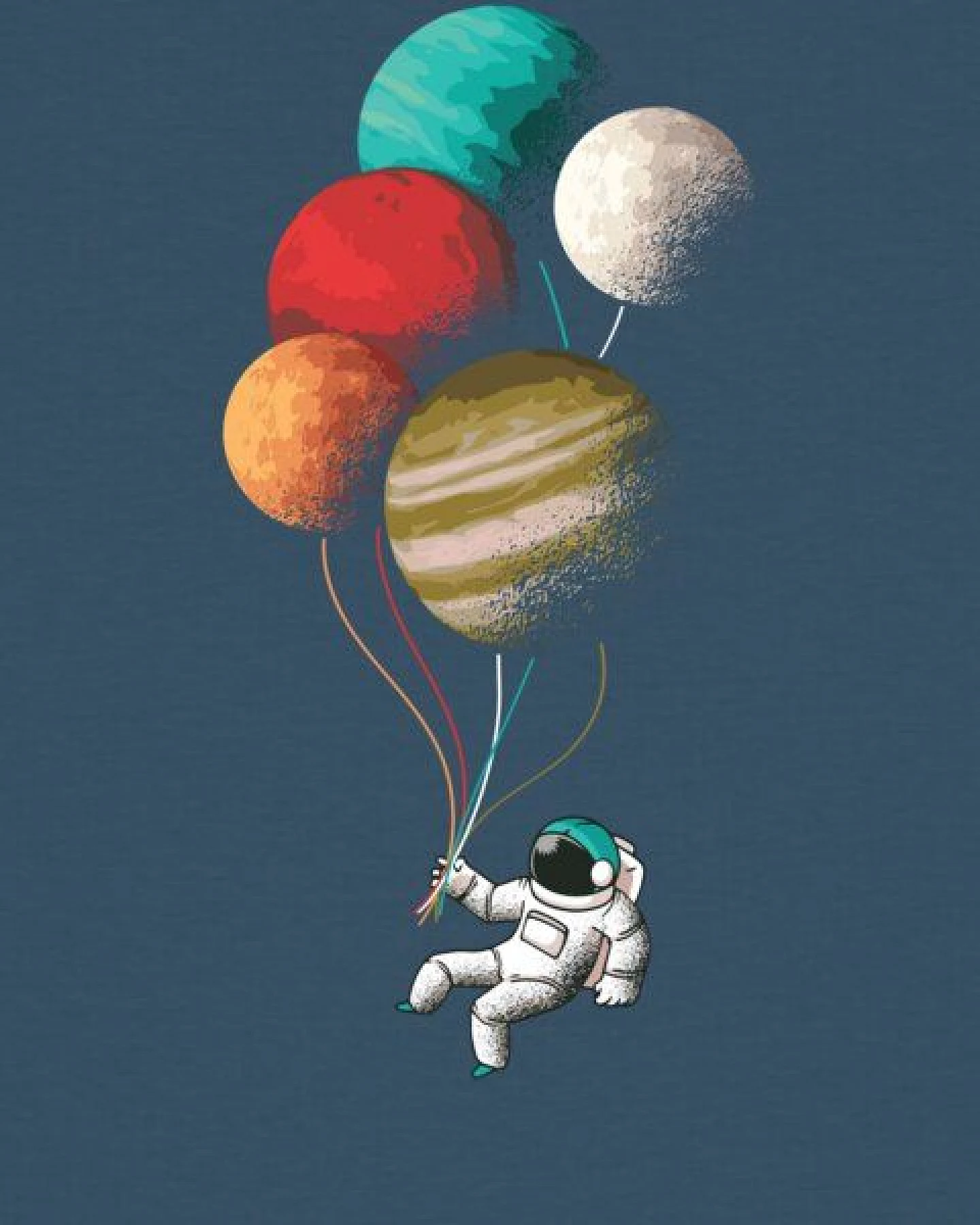 watapparel T-Shirt Frauen Balloon Spaceman – Ansicht 3
