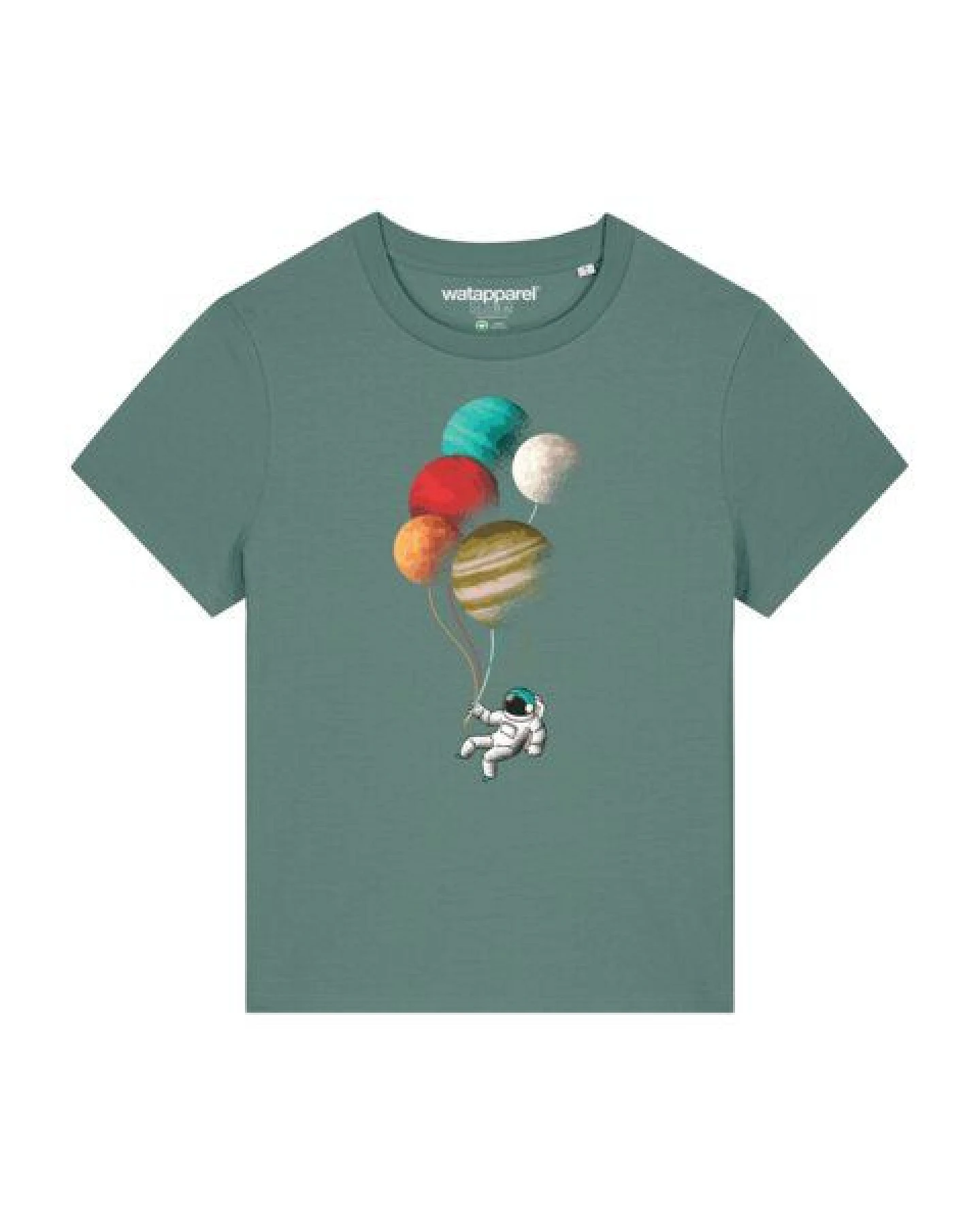 watapparel T-Shirt Frauen Balloon Spaceman – Ansicht 2