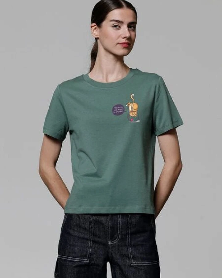 watapparel T-Shirt Frauen Funny Cat
