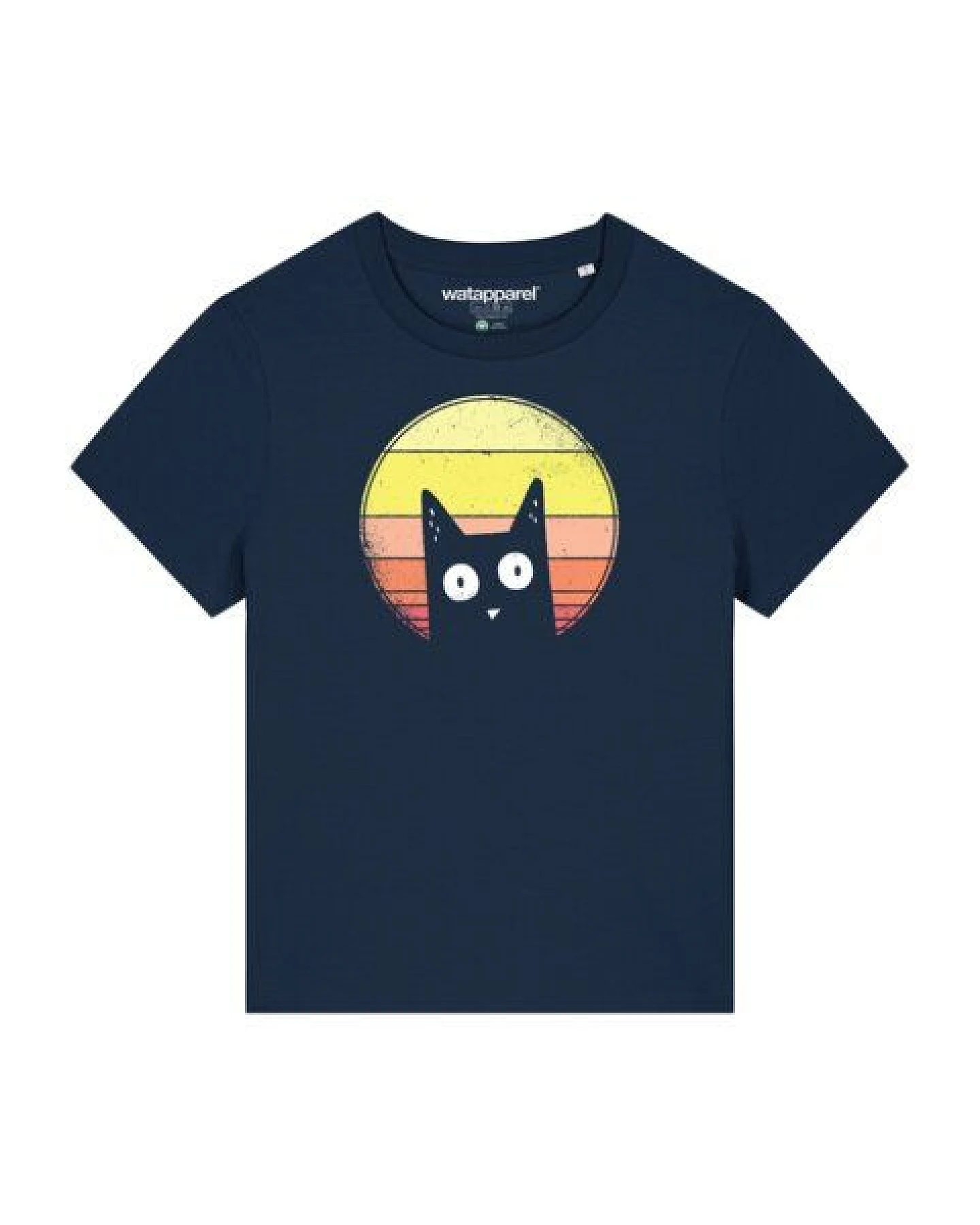 watapparel T-Shirt Frauen Sunset Cat – Ansicht 2
