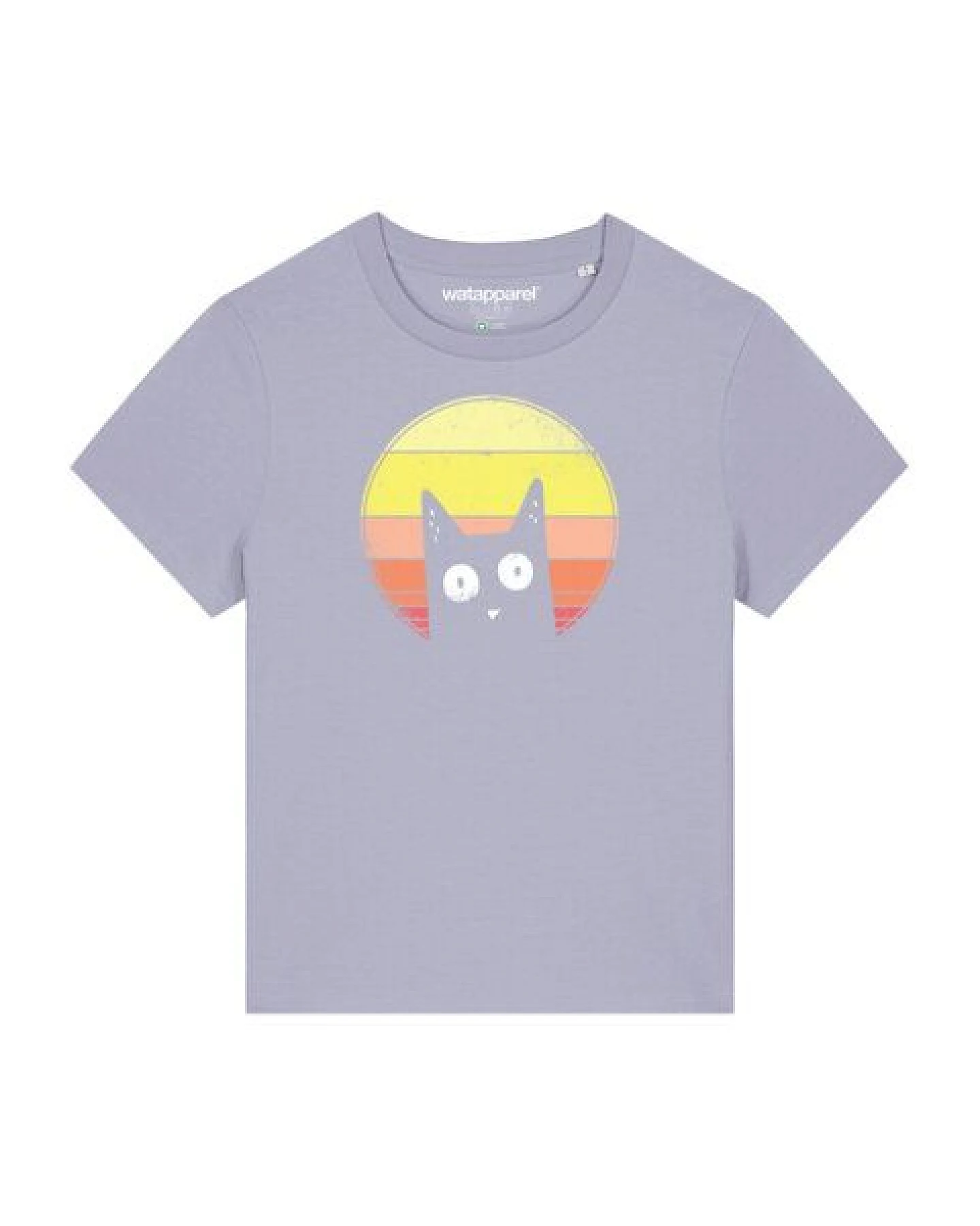 watapparel T-Shirt Frauen Sunset Cat – Ansicht 2