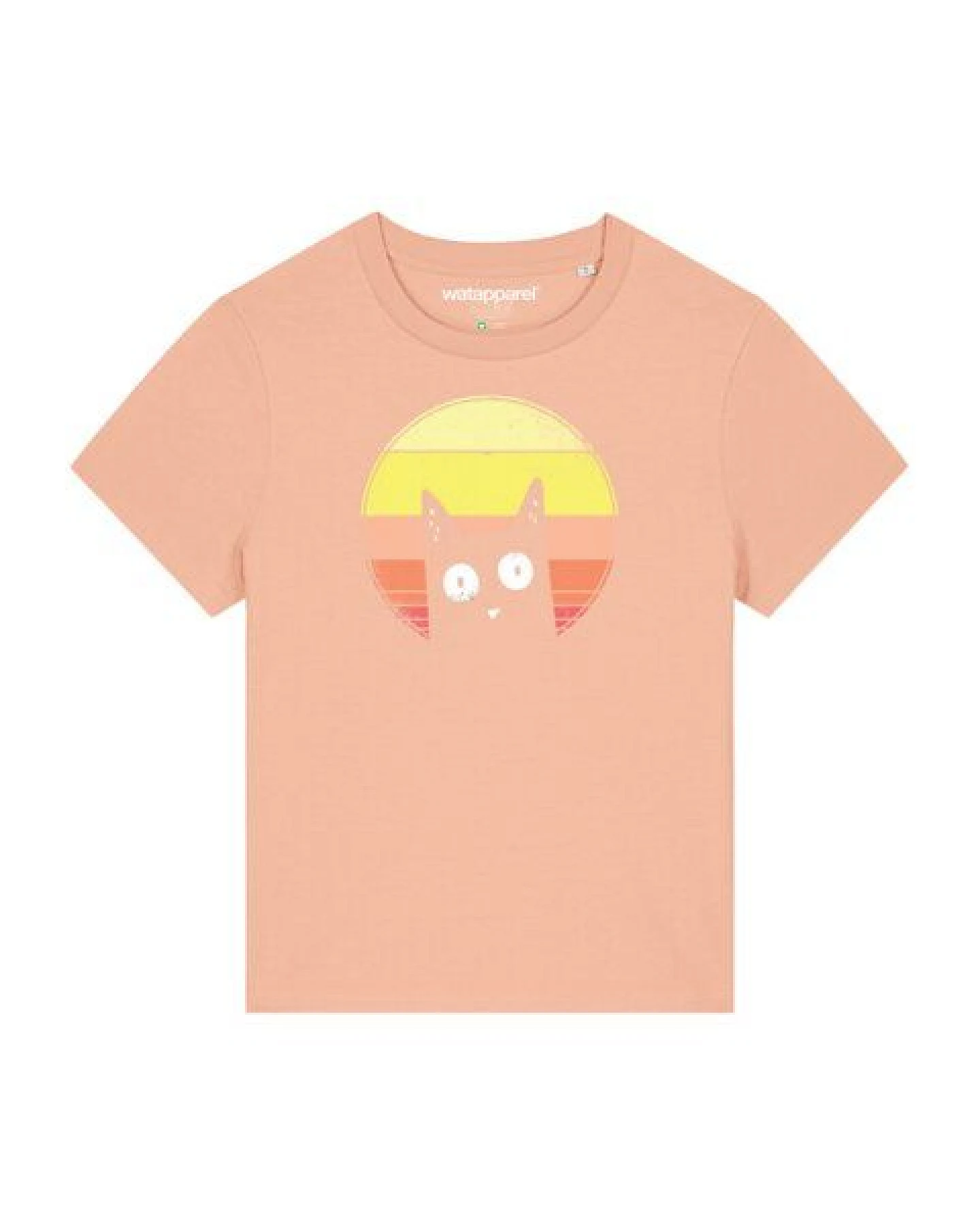 watapparel T-Shirt Frauen Sunset Cat – Ansicht 2