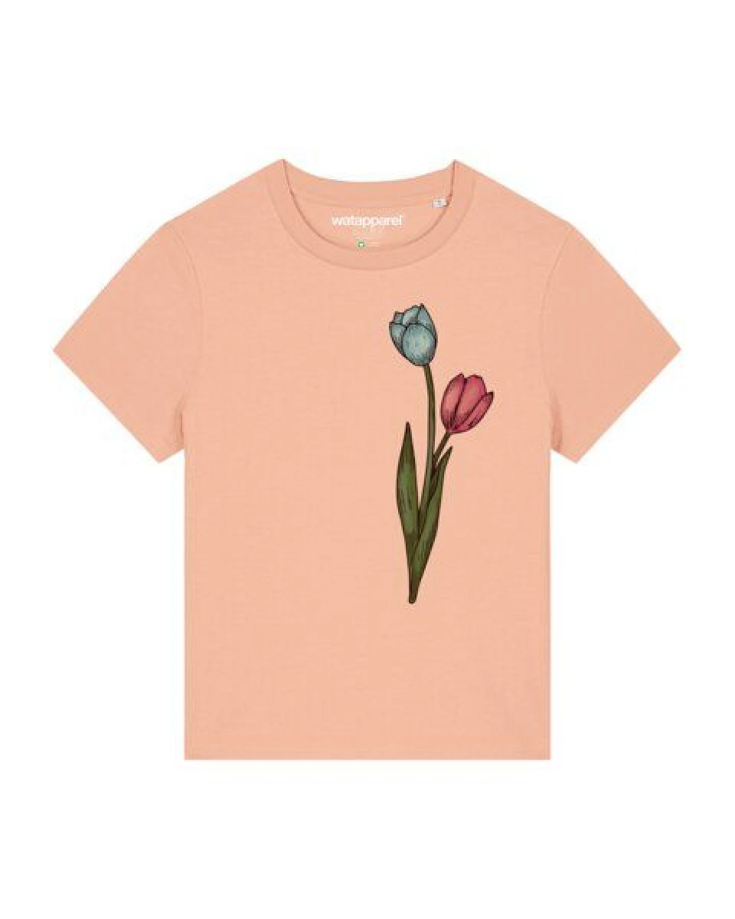 watapparel T-Shirt Frauen Blume in Wasserfarbe 05 – Ansicht 2