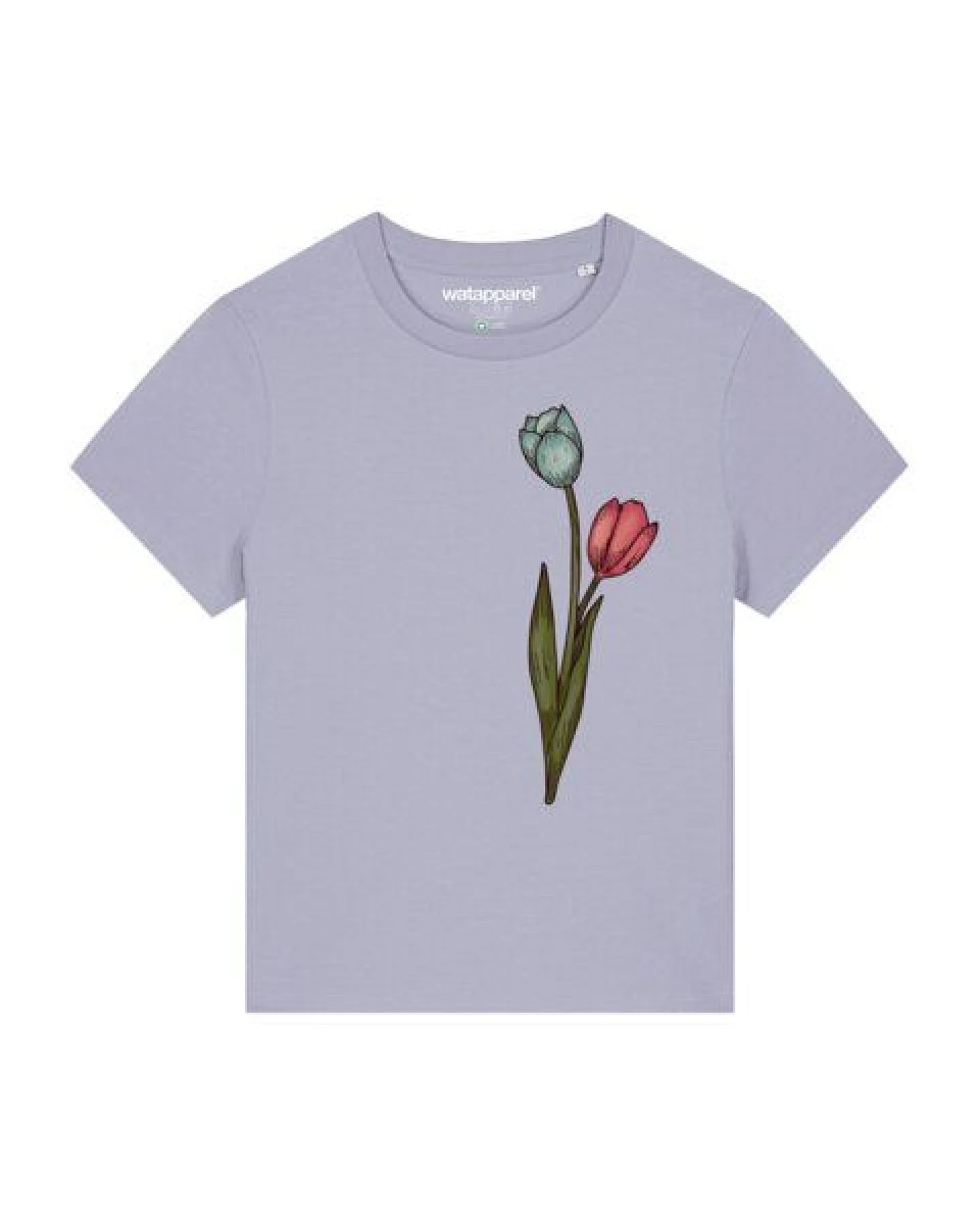 watapparel T-Shirt Frauen Blume in Wasserfarbe 05 – Ansicht 2
