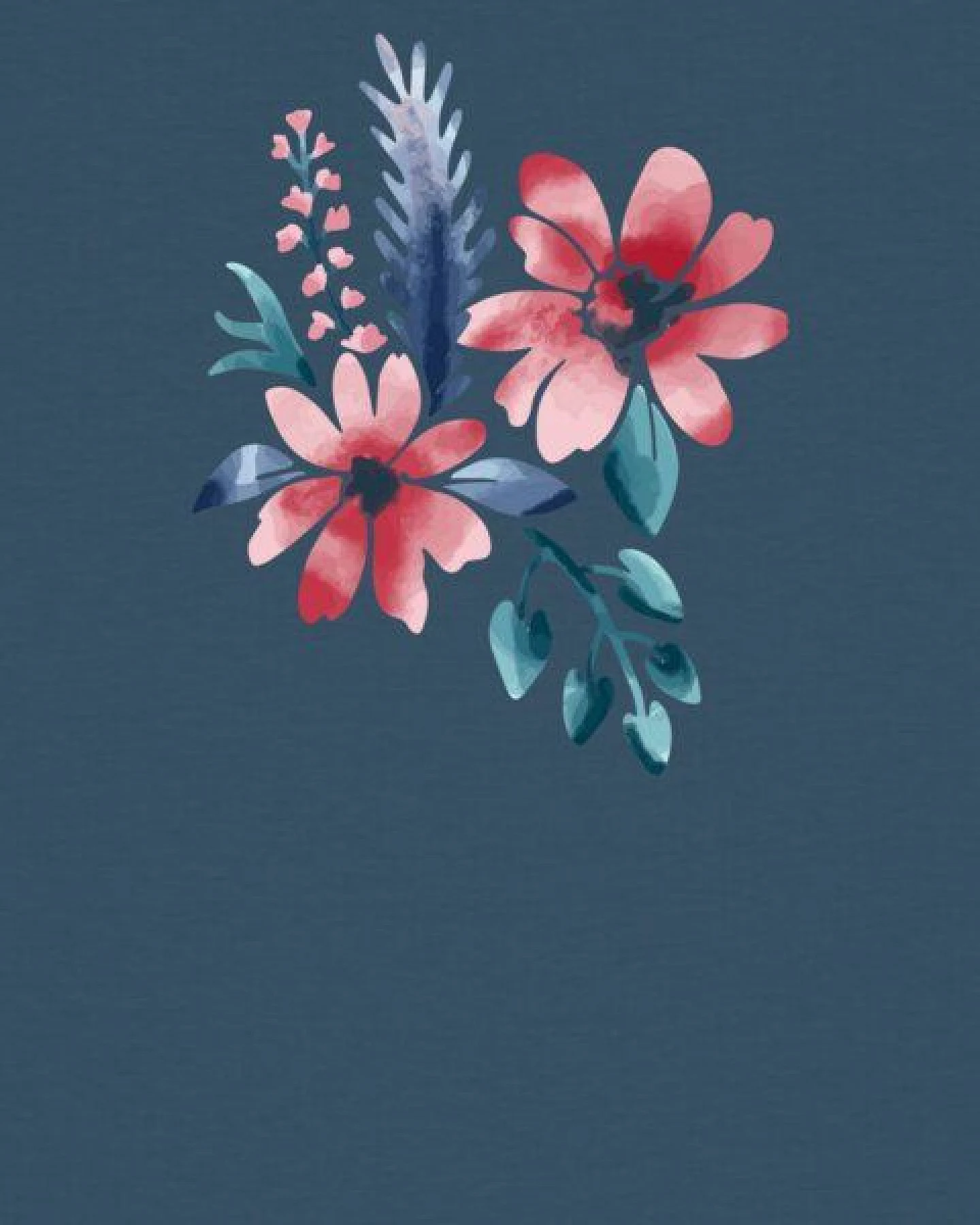 watapparel T-Shirt Frauen Blume in Wasserfarbe 02 – Ansicht 3