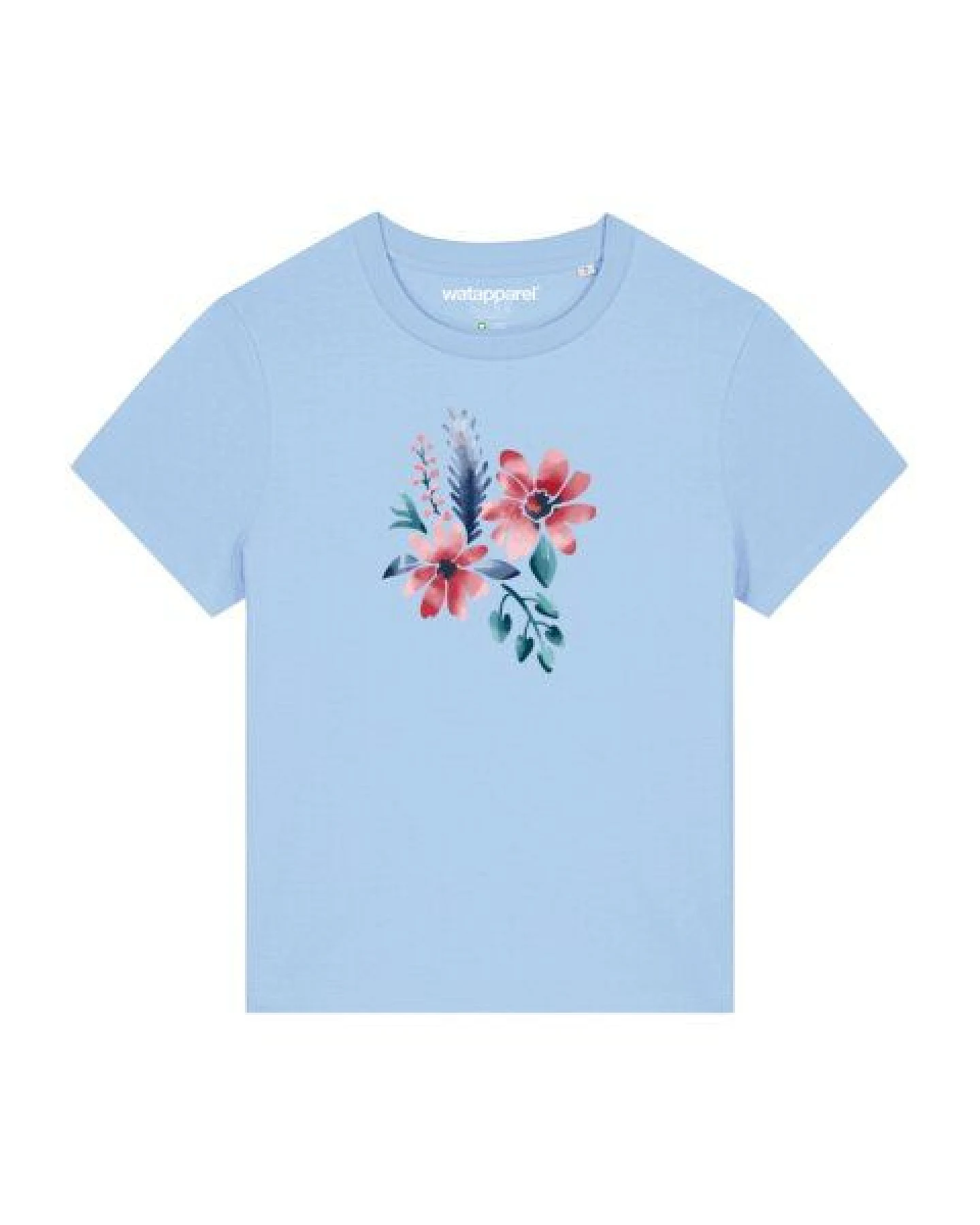 watapparel T-Shirt Frauen Blume in Wasserfarbe 02 – Ansicht 2