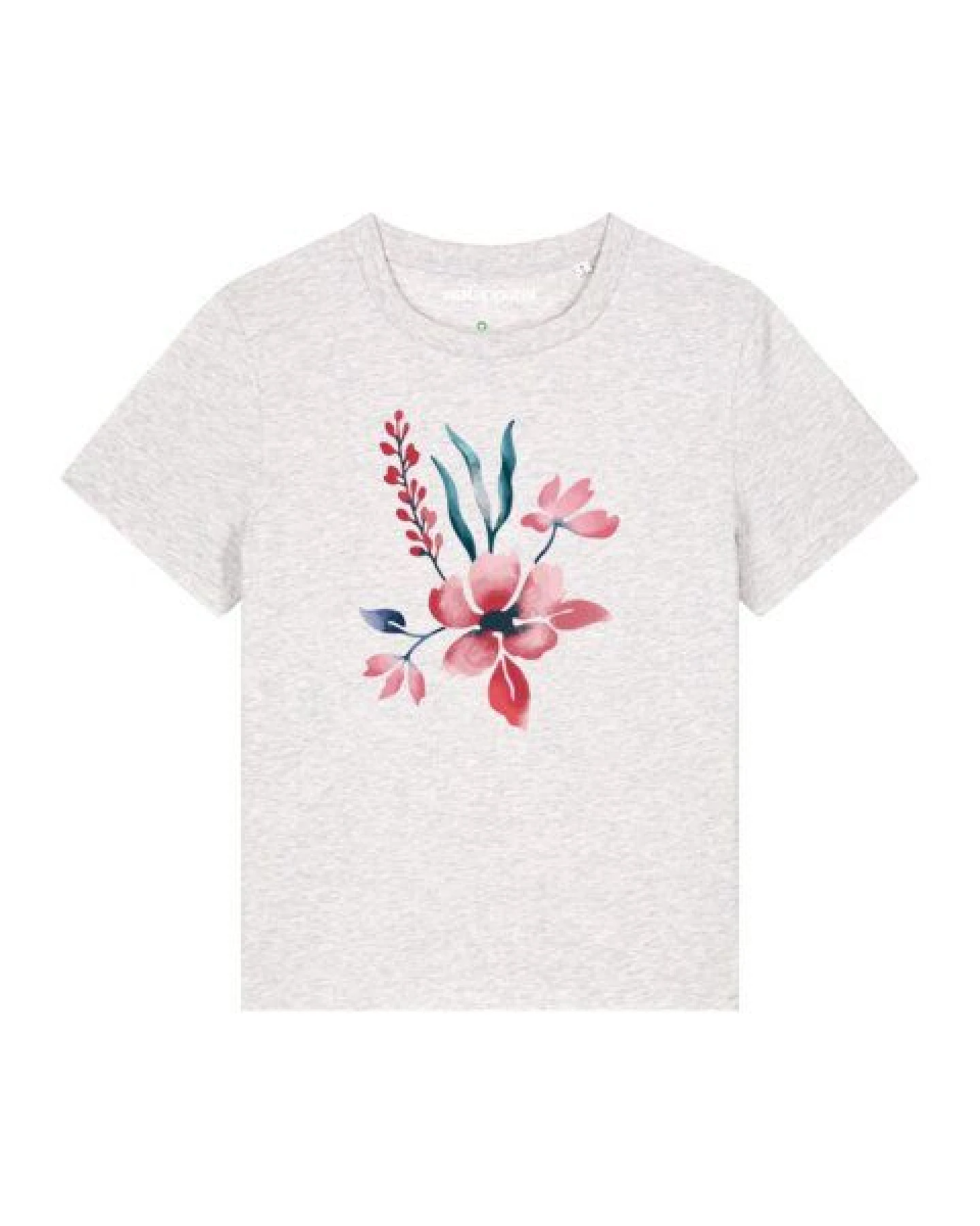 watapparel T-Shirt Frauen Blume in Wasserfarbe 01 – Ansicht 2