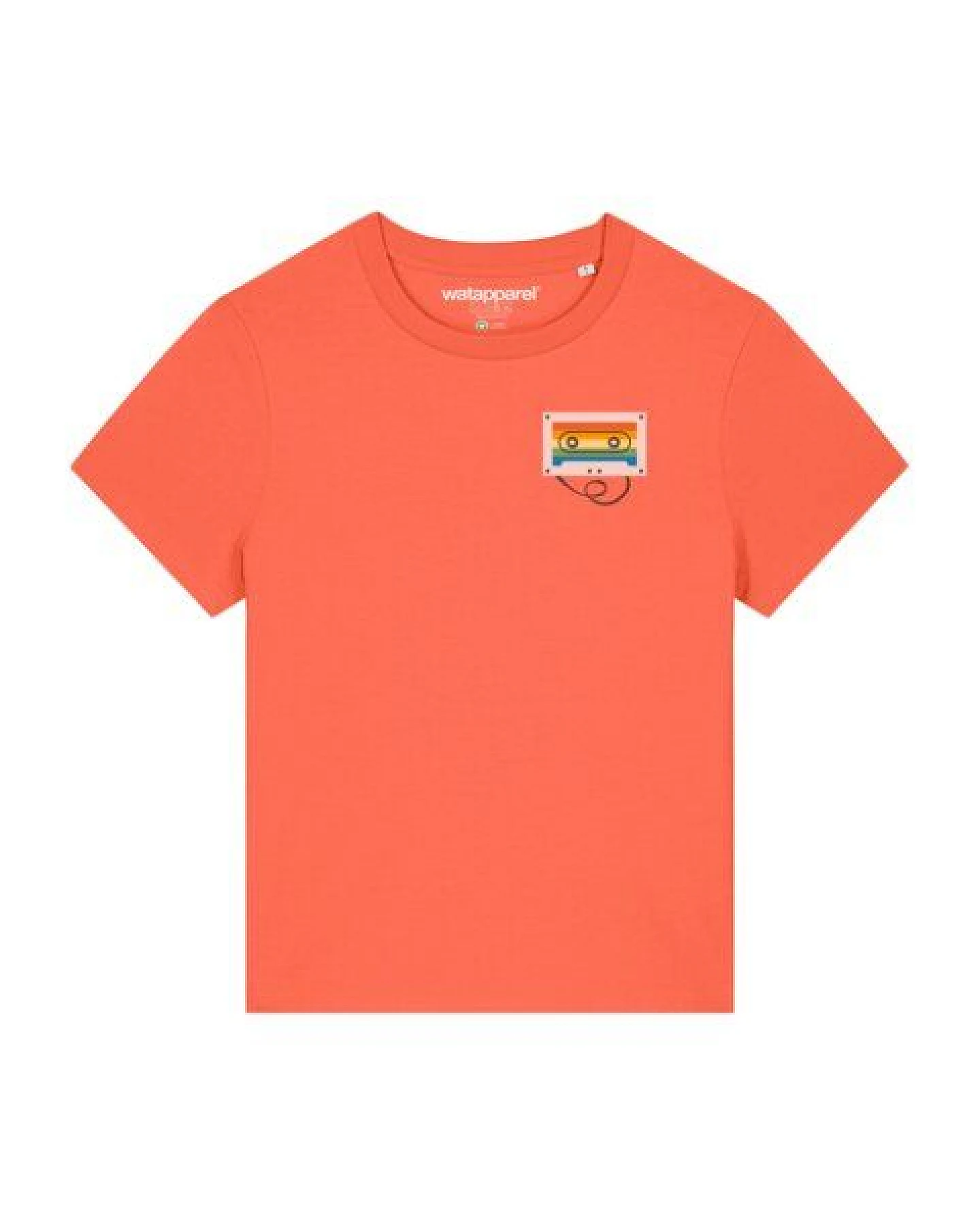 watapparel T-Shirt Frauen Rainbow Cassette – Ansicht 2