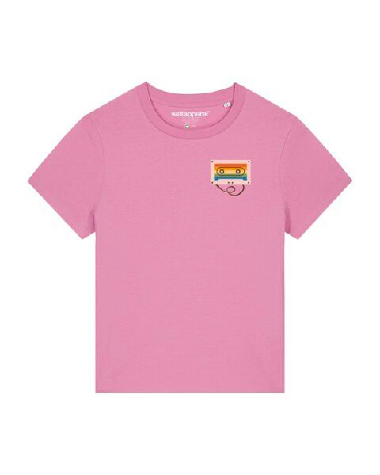watapparel T-Shirt Frauen Rainbow Cassette – Ansicht 2