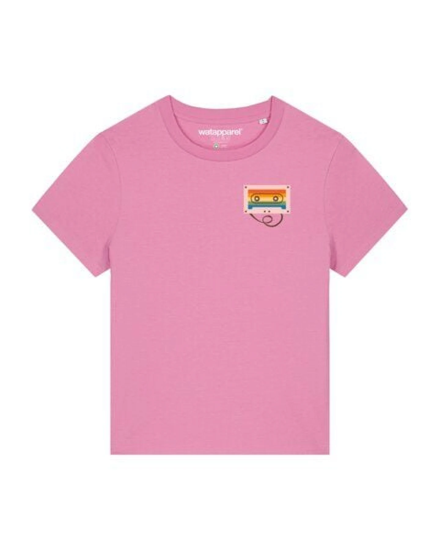 watapparel T-Shirt Frauen Rainbow Cassette – Ansicht 2