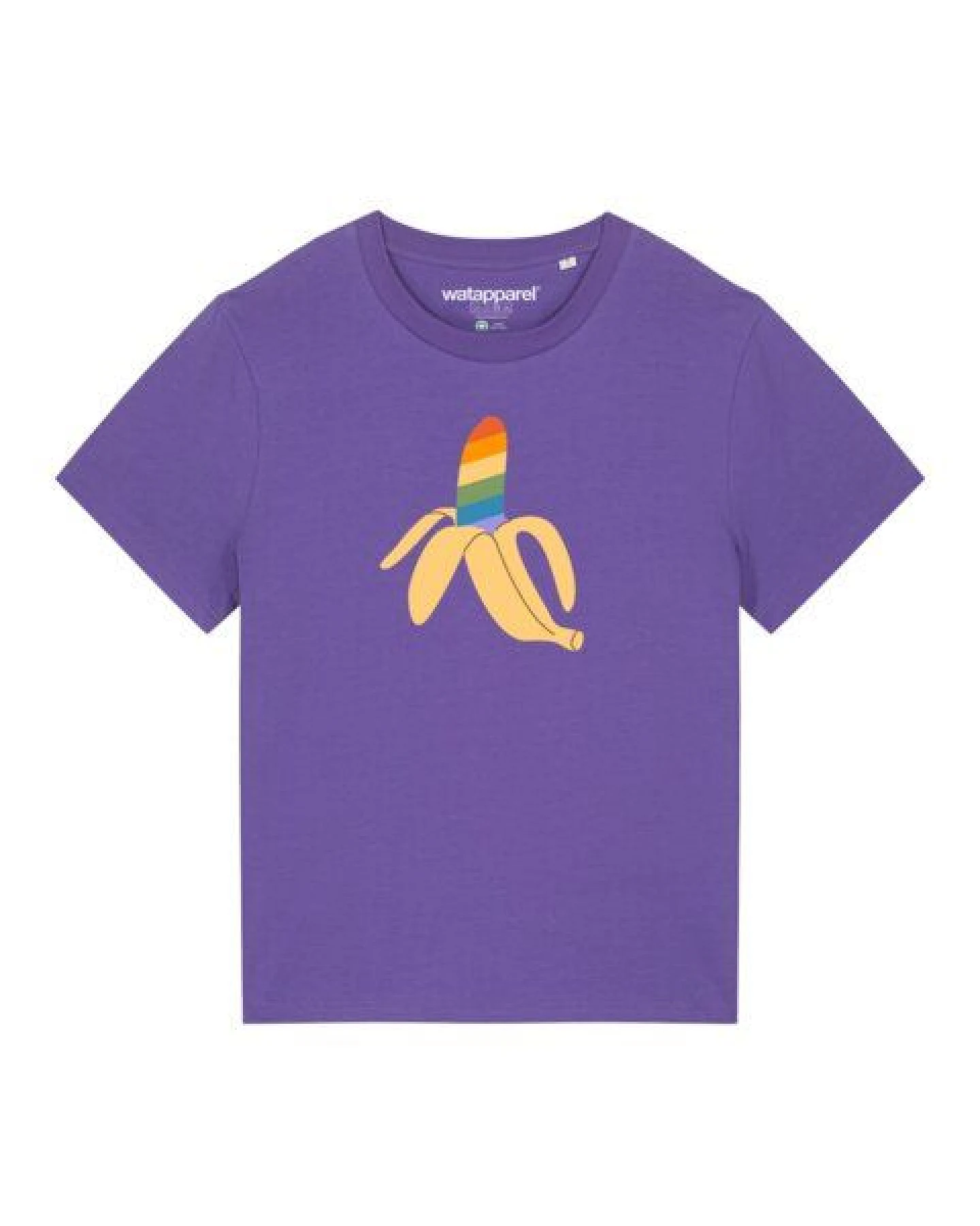 watapparel T-Shirt Frauen Rainbow Banana – Ansicht 2