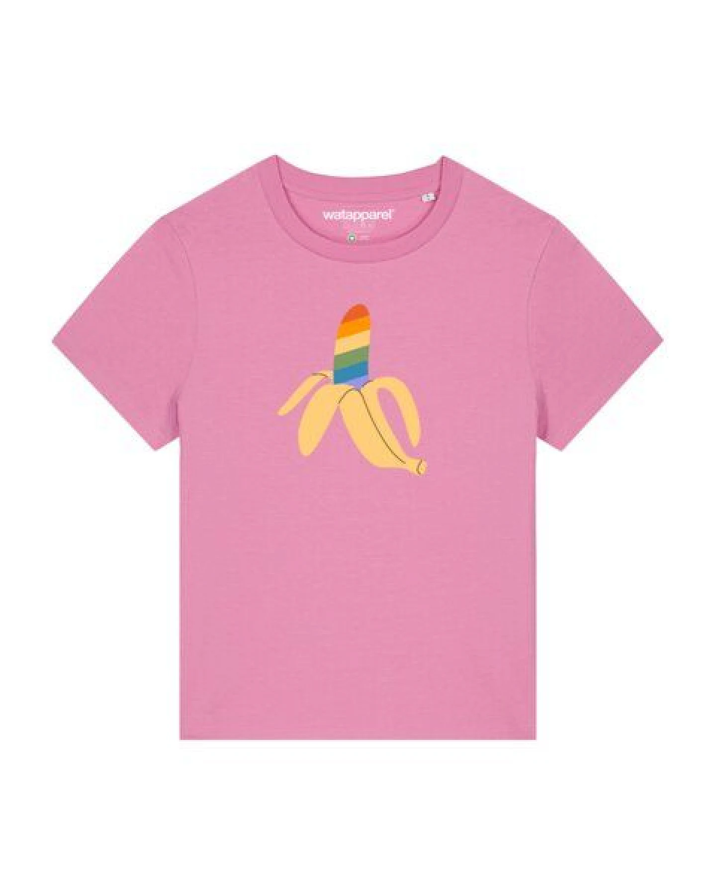 watapparel T-Shirt Frauen Rainbow Banana – Ansicht 2