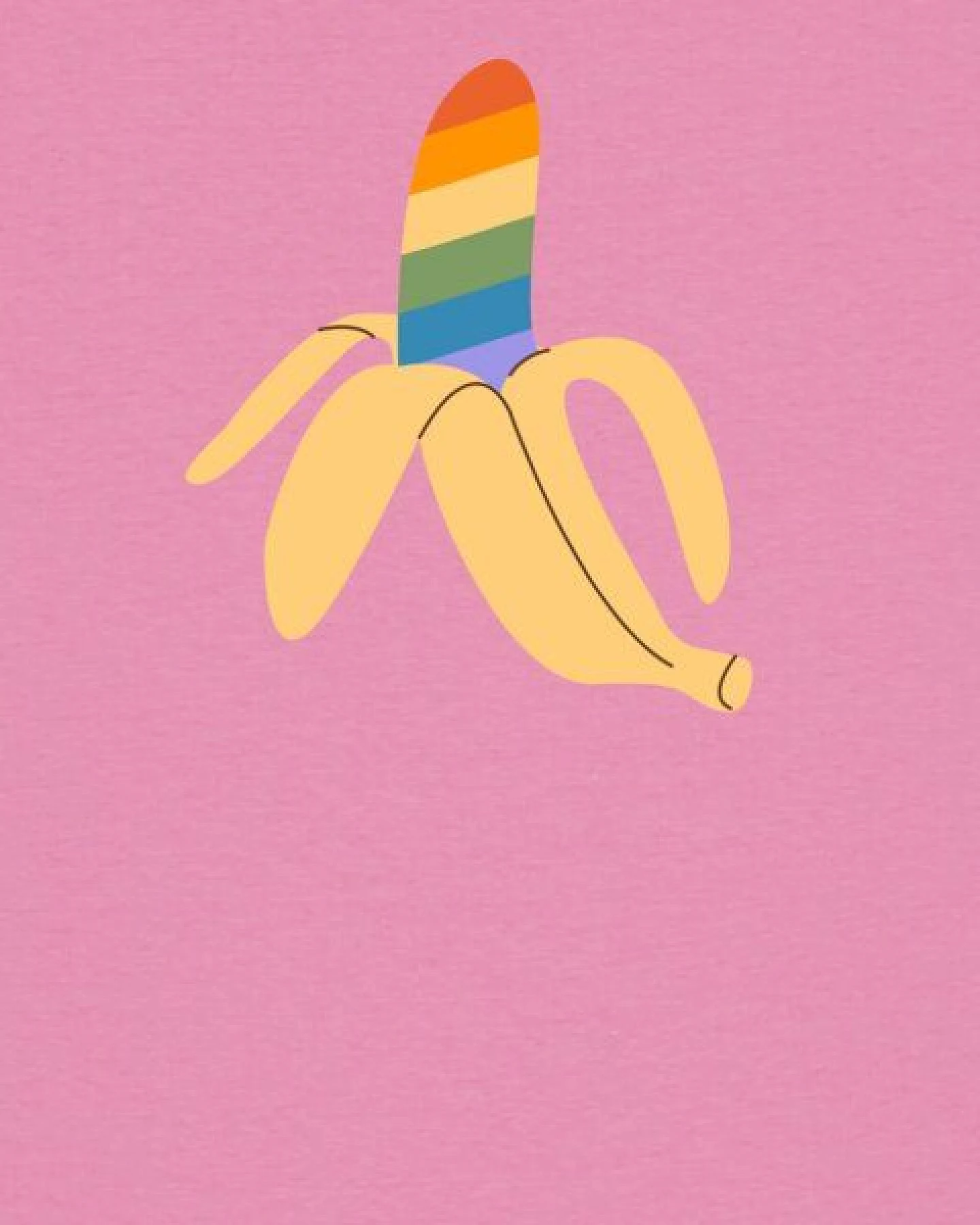 watapparel T-Shirt Frauen Rainbow Banana – Ansicht 3