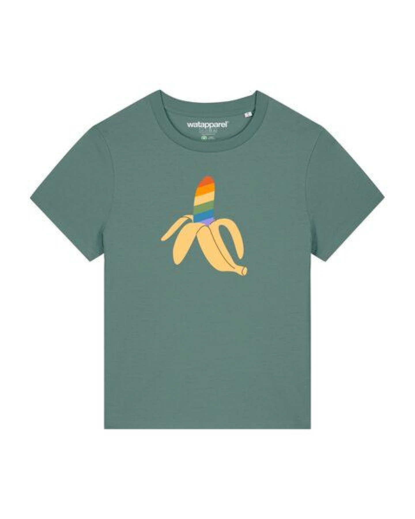 watapparel T-Shirt Frauen Rainbow Banana – Ansicht 2