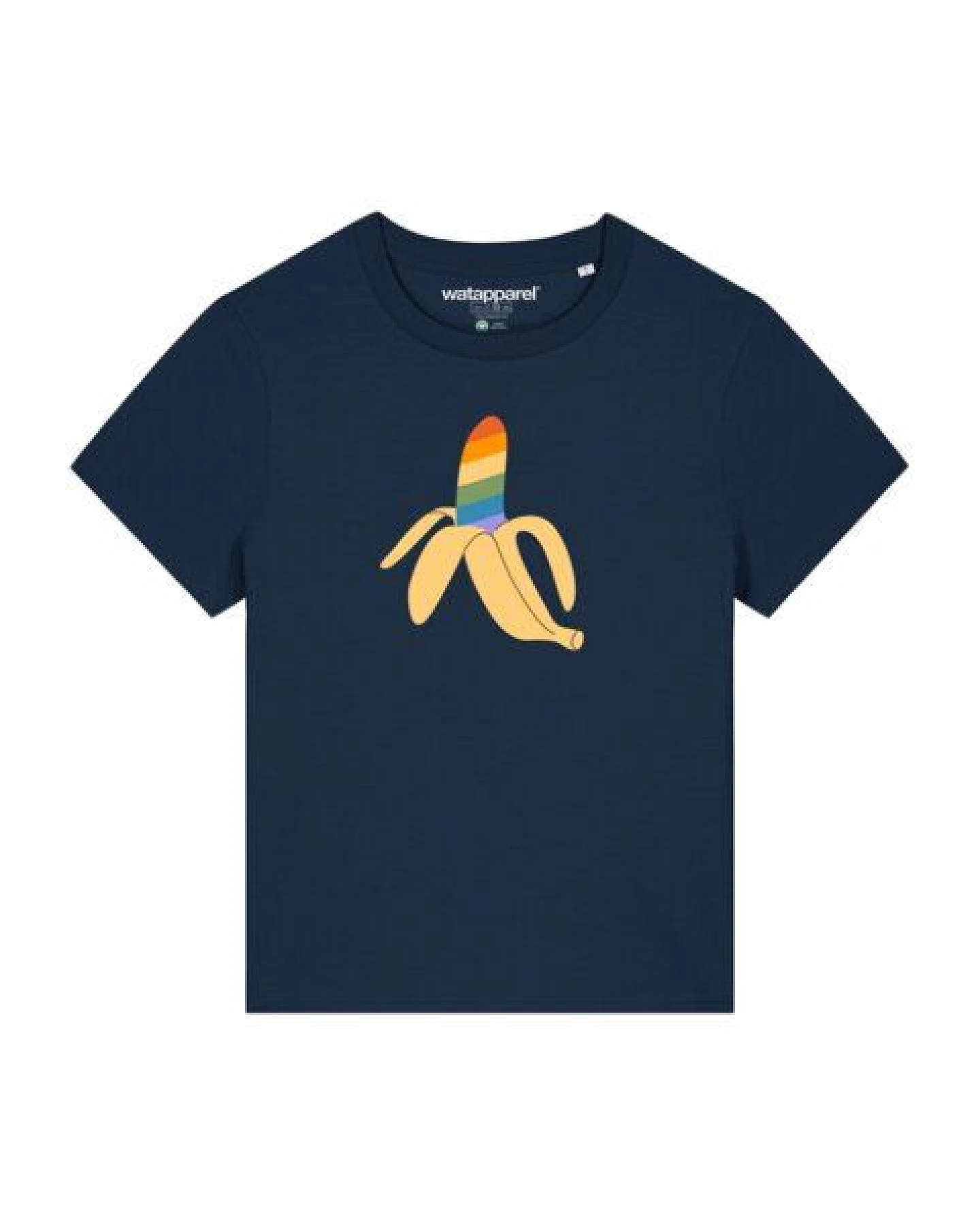 watapparel T-Shirt Frauen Rainbow Banana – Ansicht 2