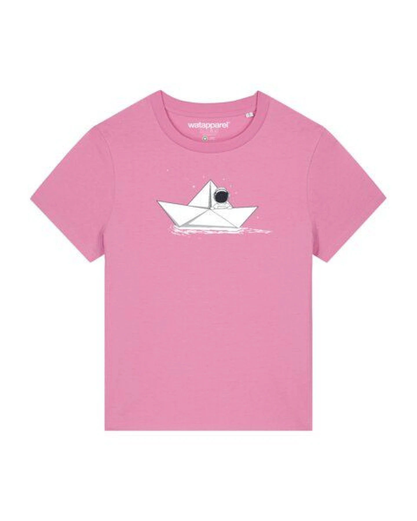 watapparel T-Shirt Frauen Astronaut in paper boat – Ansicht 2