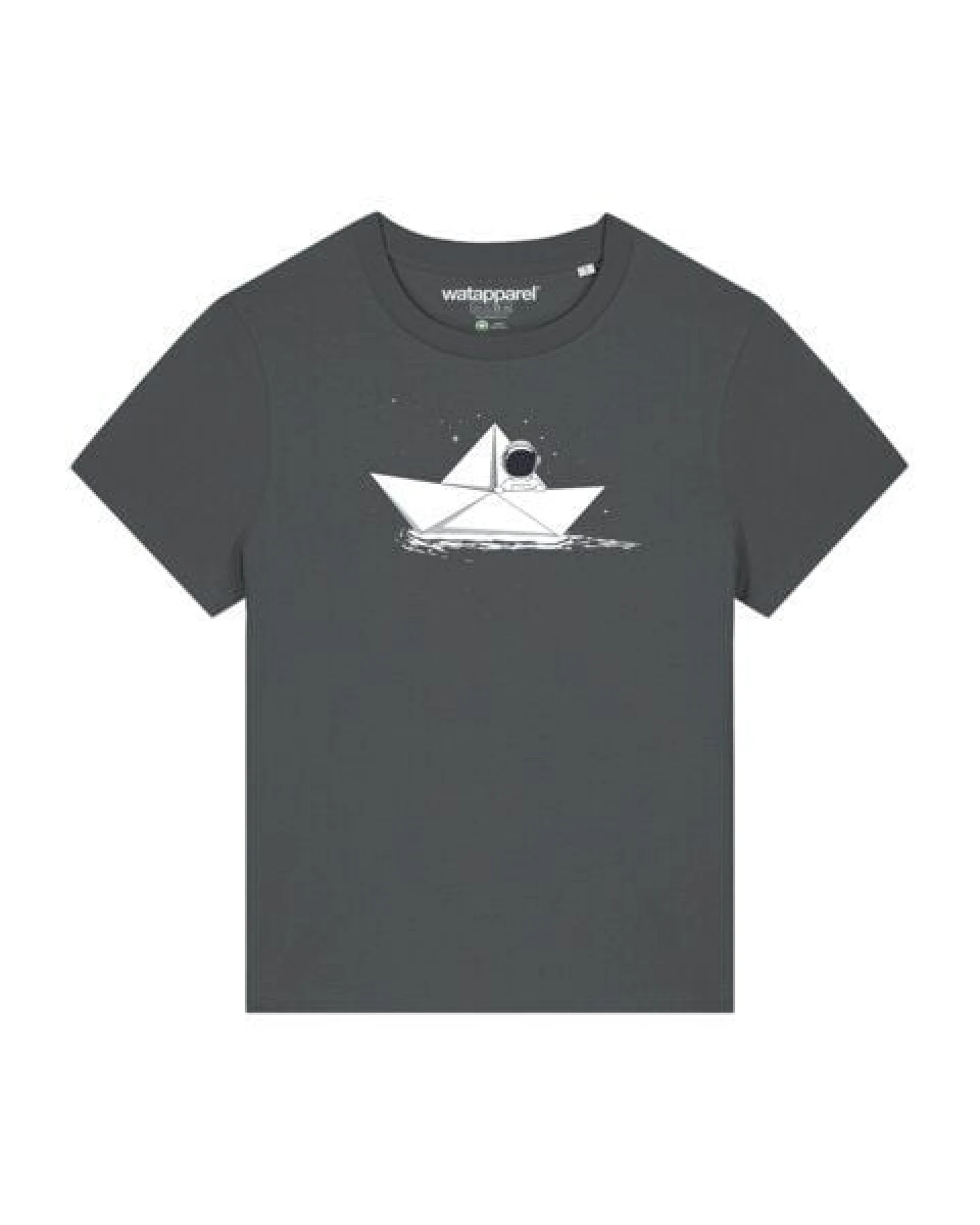 watapparel T-Shirt Frauen Astronaut in paper boat – Ansicht 2