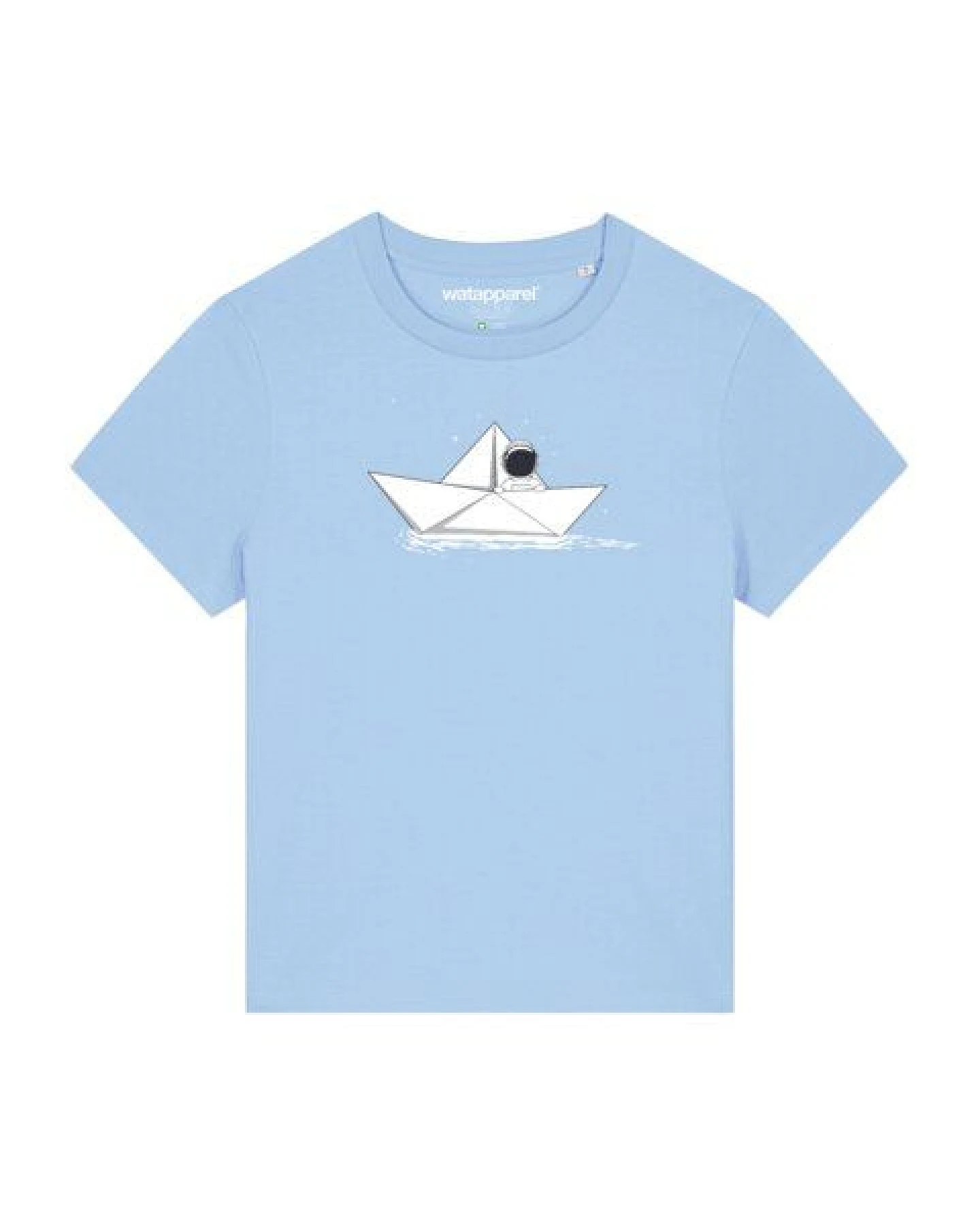 watapparel T-Shirt Frauen Astronaut in paper boat – Ansicht 2