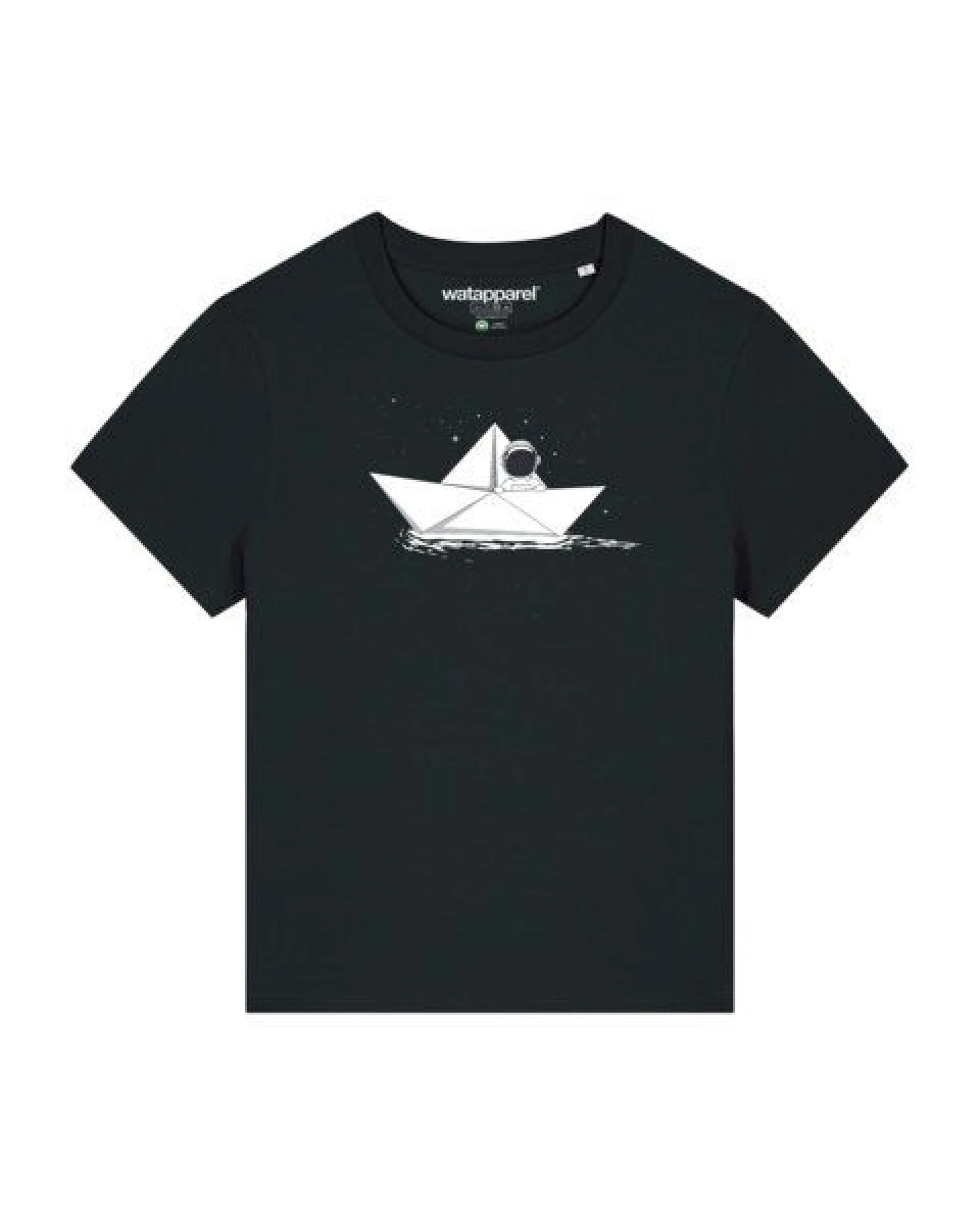 watapparel T-Shirt Frauen Astronaut in paper boat – Ansicht 2