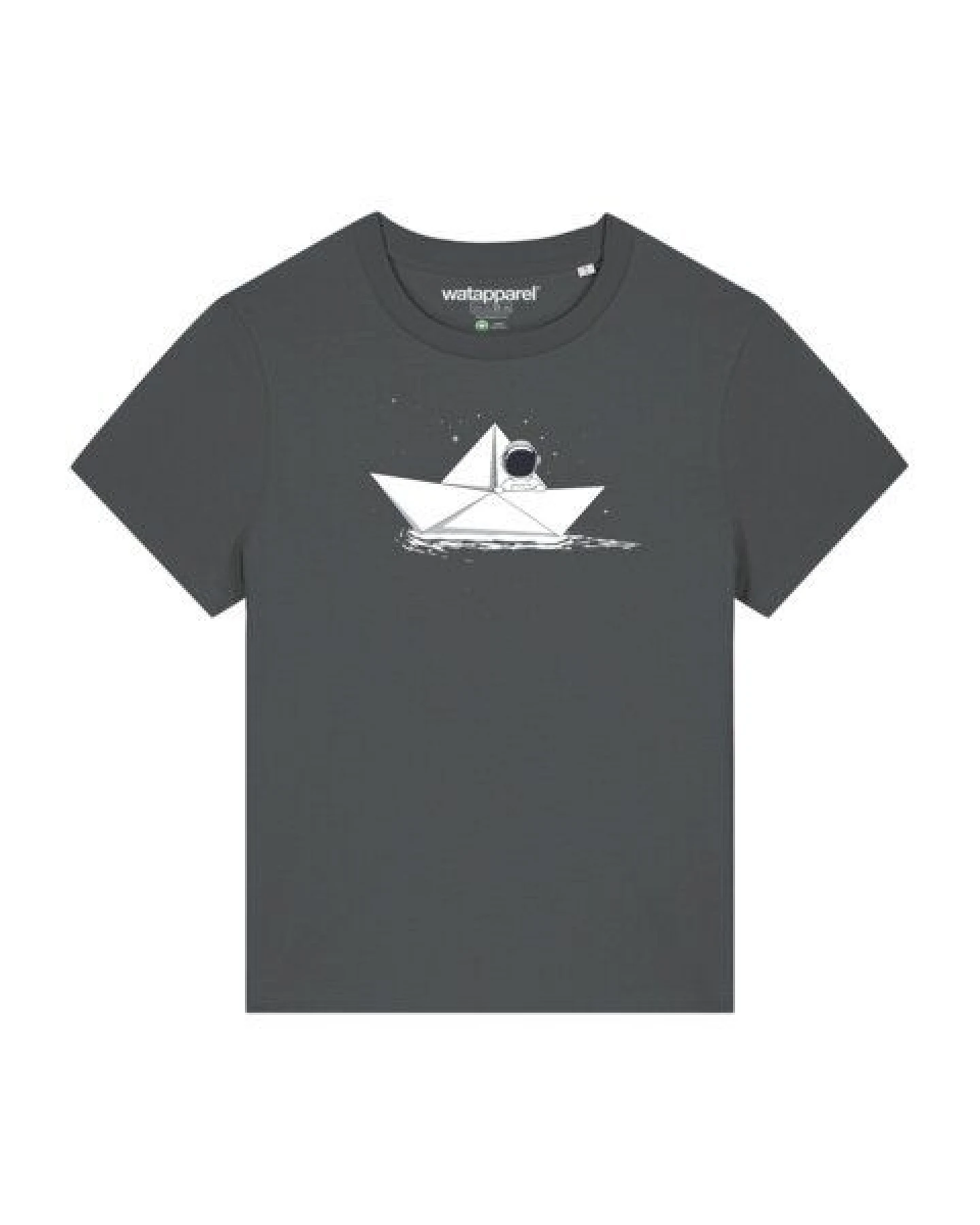 watapparel T-Shirt Frauen Astronaut in paper boat – Ansicht 2