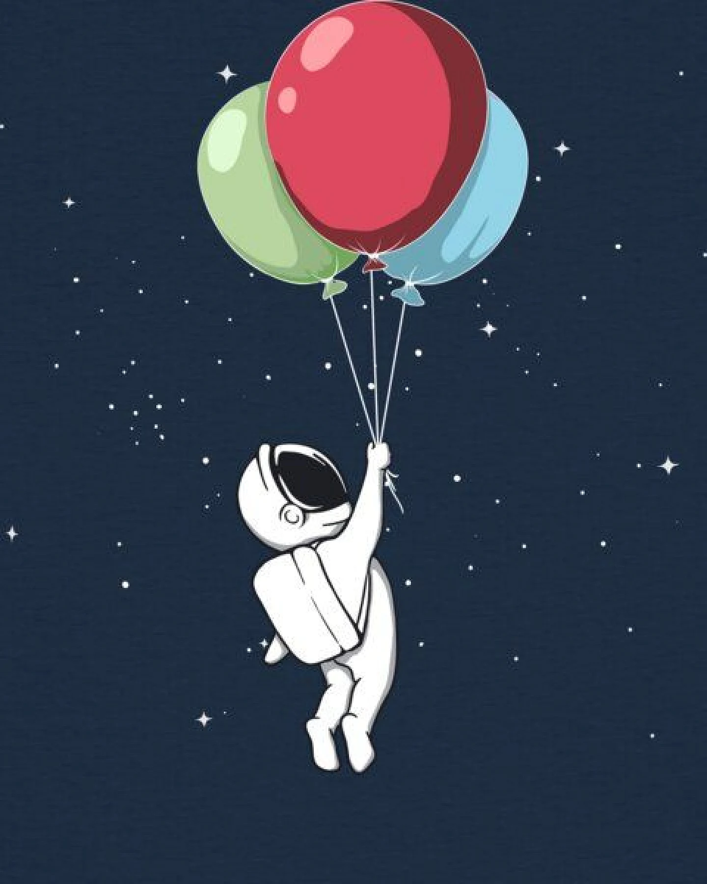 watapparel T-Shirt Frauen Little Balloon Astronaut – Ansicht 3