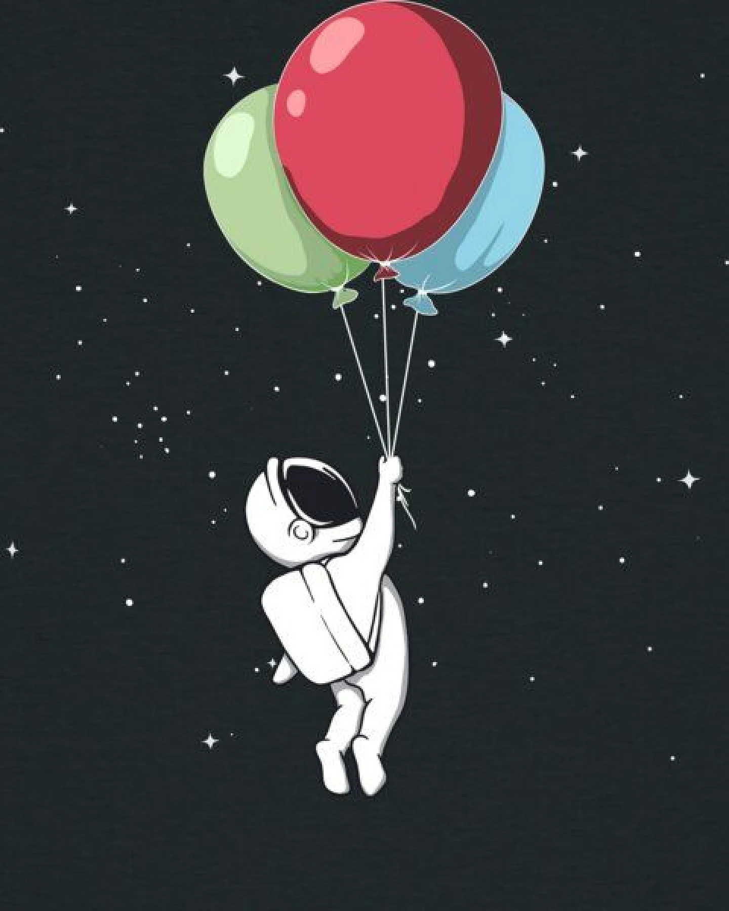watapparel T-Shirt Frauen Little Balloon Astronaut – Ansicht 3