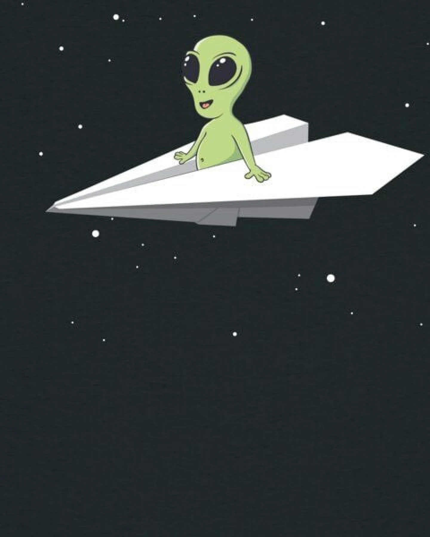watapparel T-Shirt Frauen Alien on a paper plane – Ansicht 3