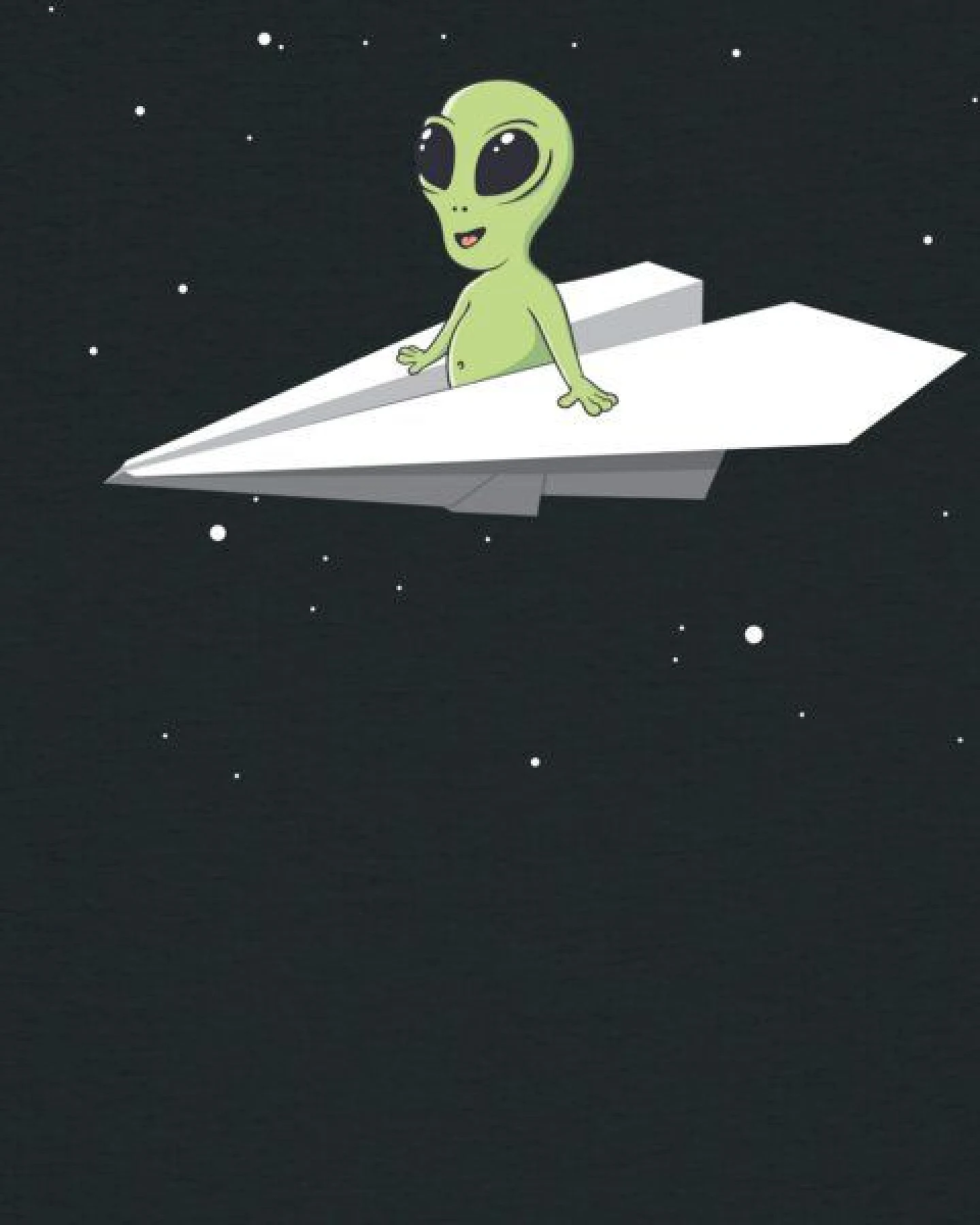 watapparel T-Shirt Frauen Alien on a paper plane – Ansicht 3