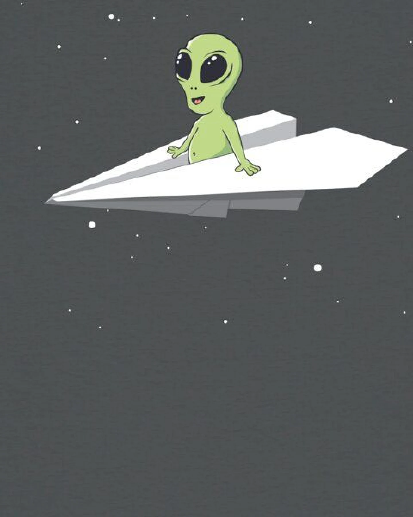 watapparel T-Shirt Frauen Alien on a paper plane – Ansicht 3