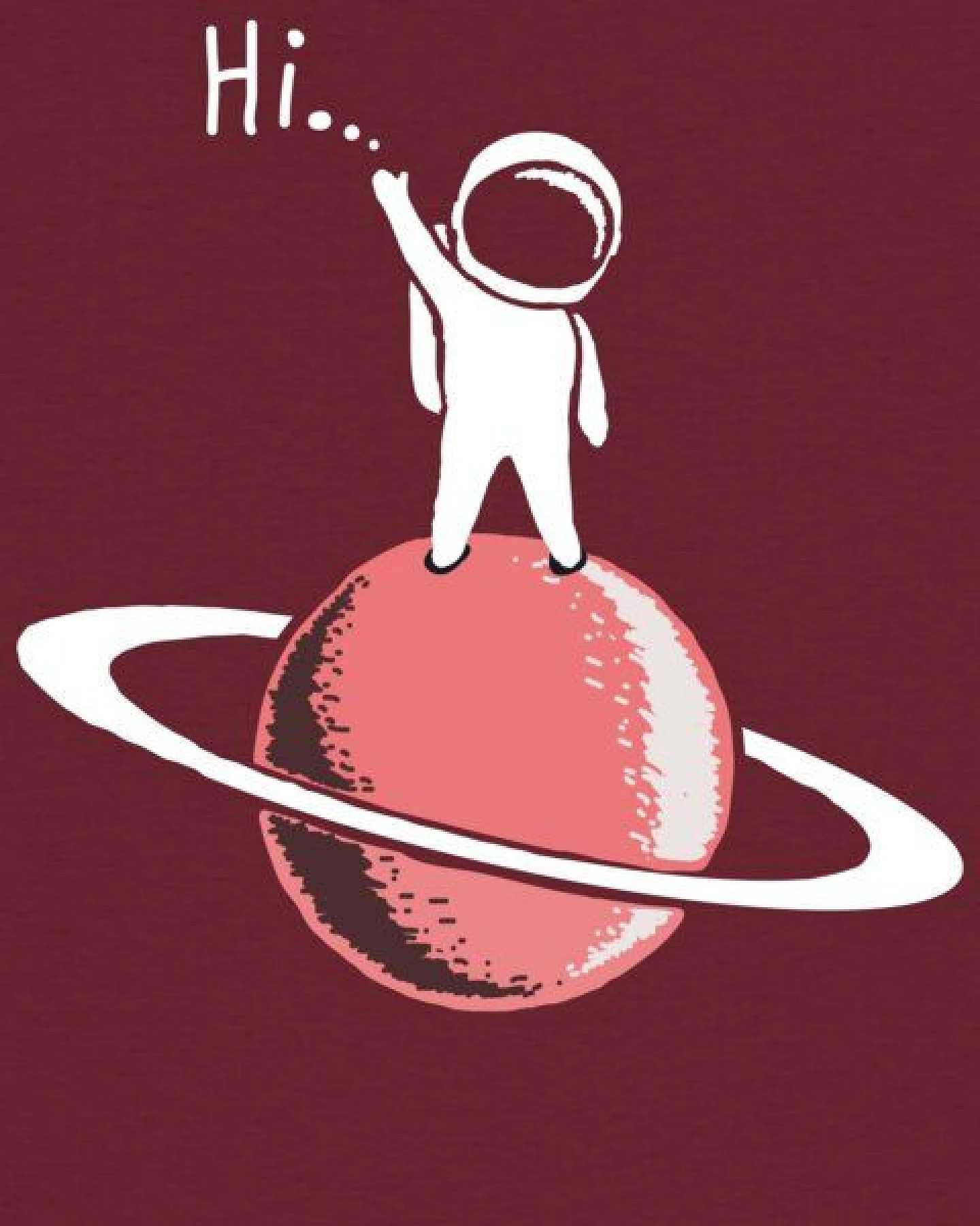 watapparel T-Shirt Frauen Astronaut says Hi – Ansicht 3