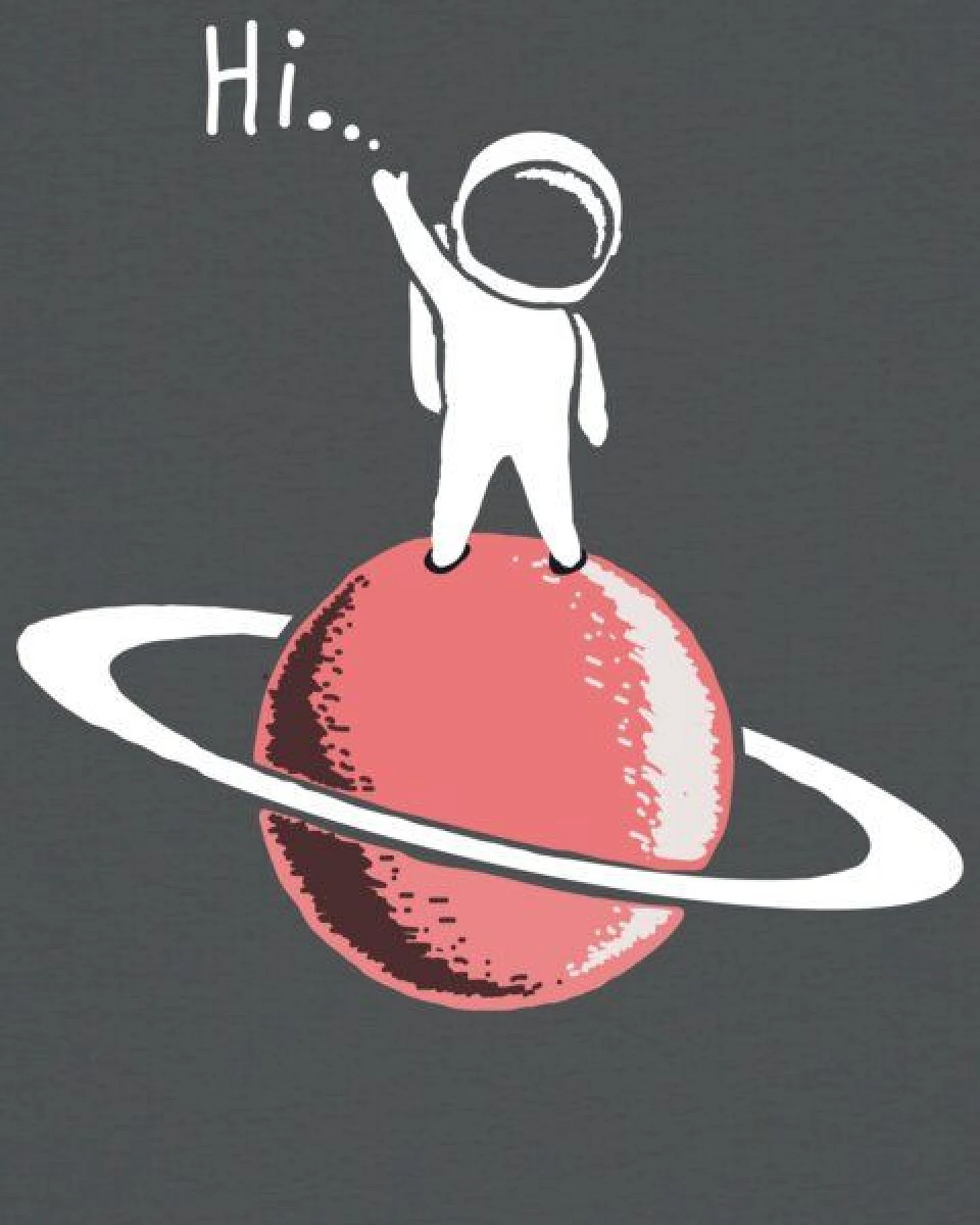 watapparel T-Shirt Frauen Astronaut says Hi – Ansicht 3